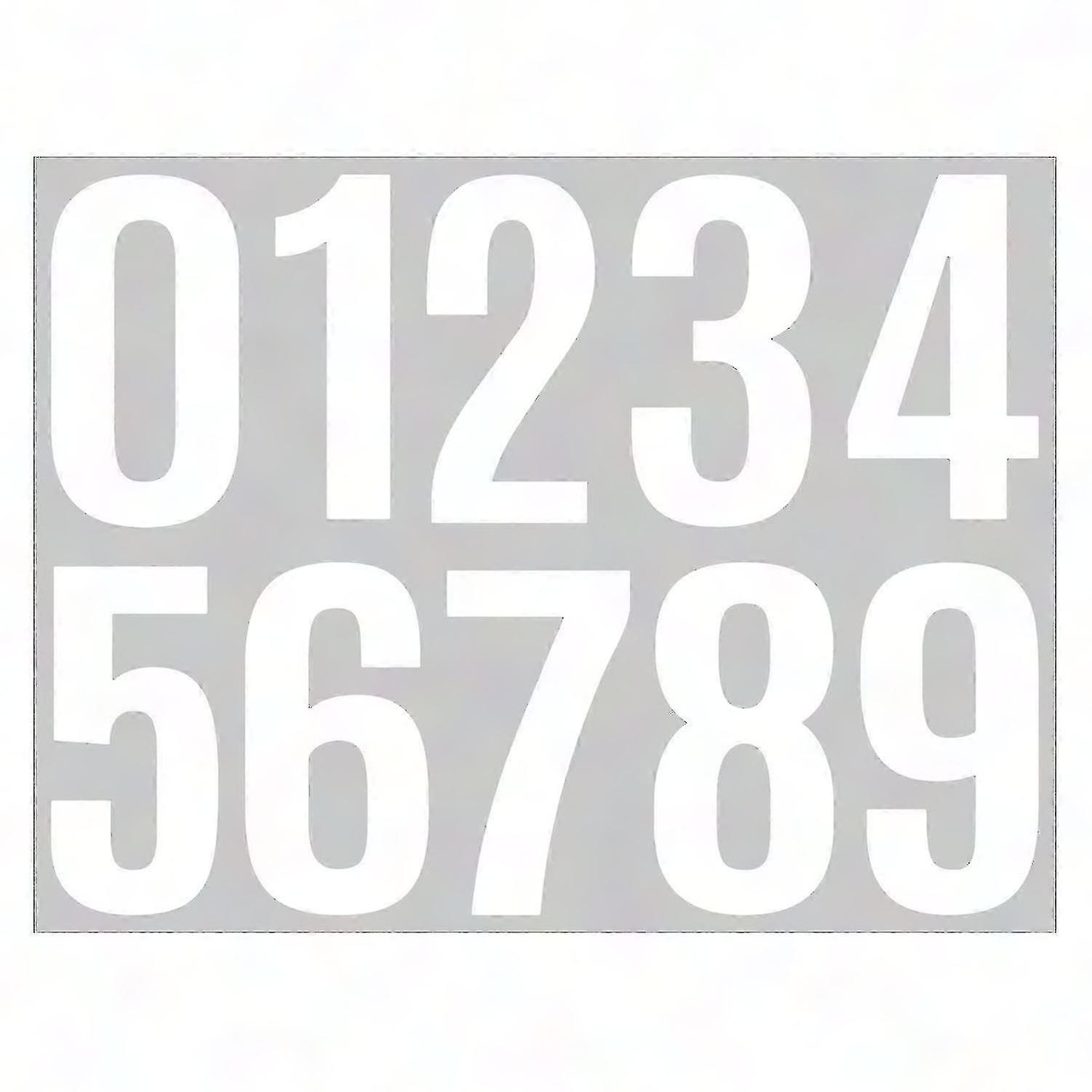 Durable Number Stickers 1-12 for Trash Cans - 6 Sheets of Bin Labels