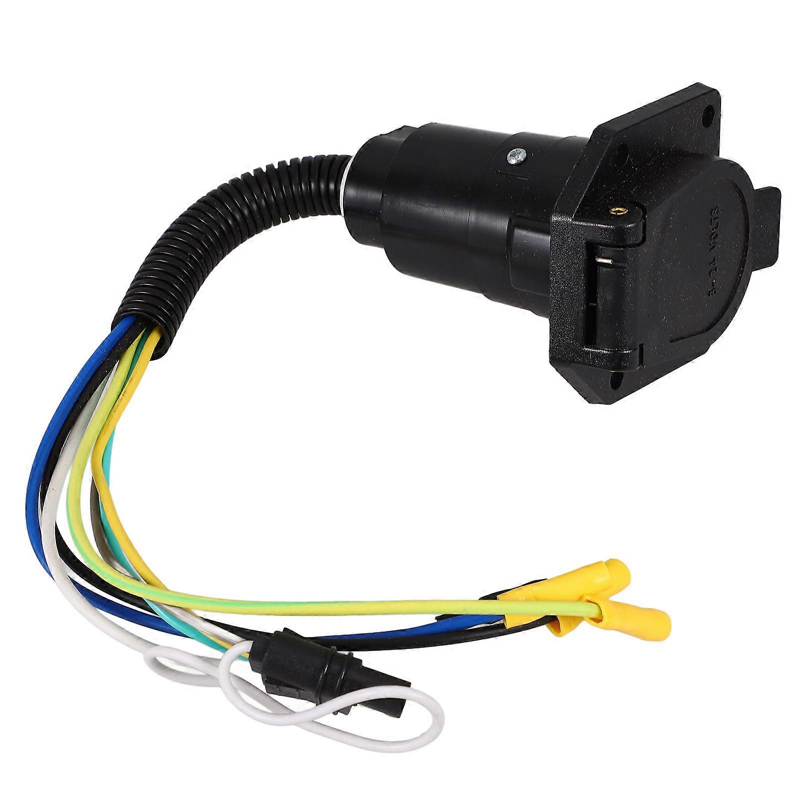 Durable Pin Trailer Harness Connector for RV and Trailer Light Adapter – Quick Conversion, Stable Transmission, Easy Installation for Safe Towing