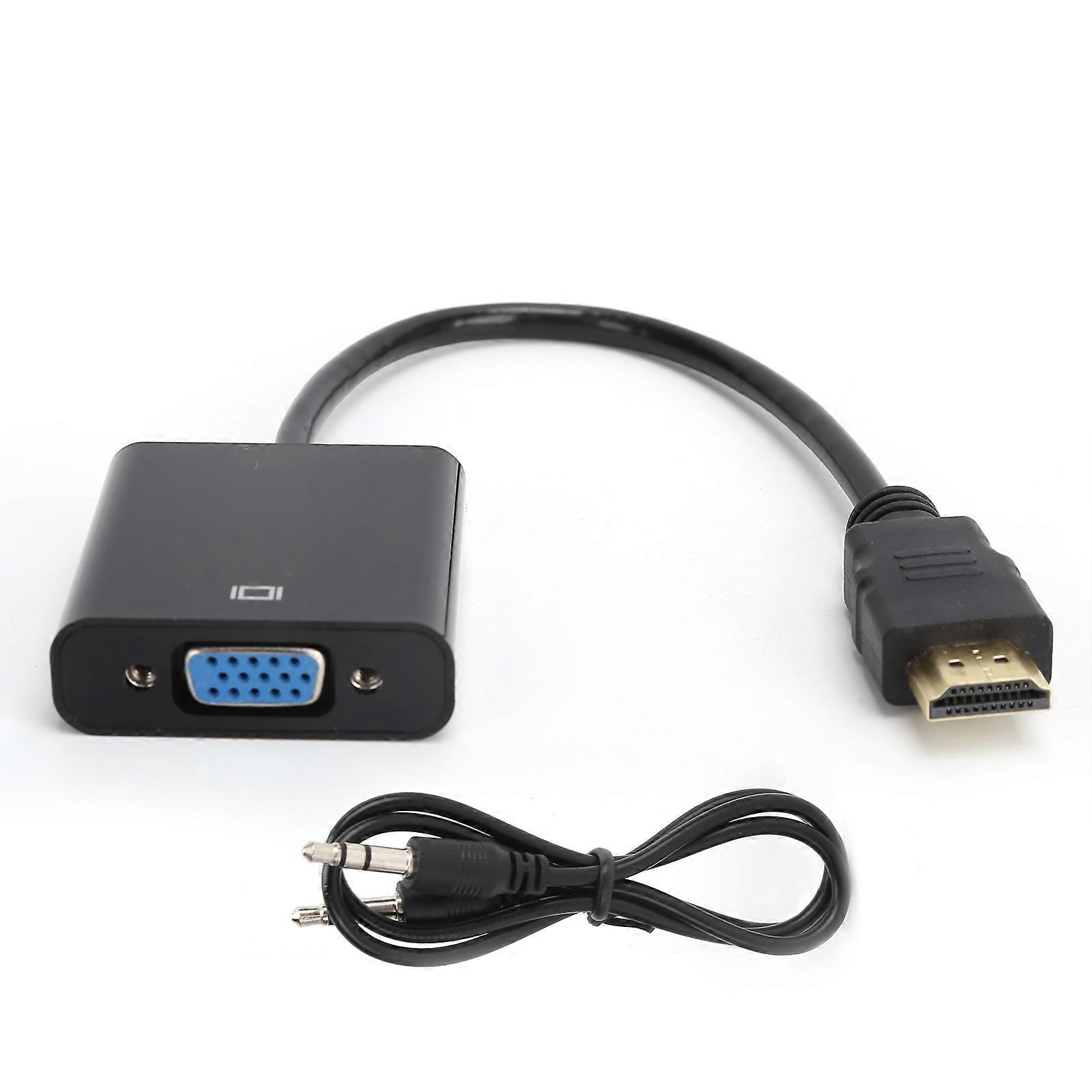 HD Multimedia Interface to VGA Converter Cable with 3.5mm o for Chromebook/Raspberry Pi/Xbox