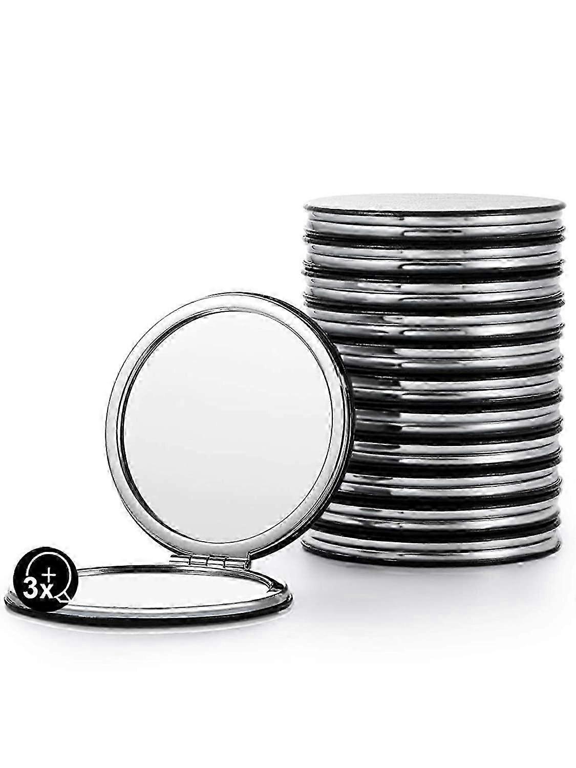 12-Pack Double-Sided Compact Mirrors - 1X/3X Magnification for Travel & Makeup