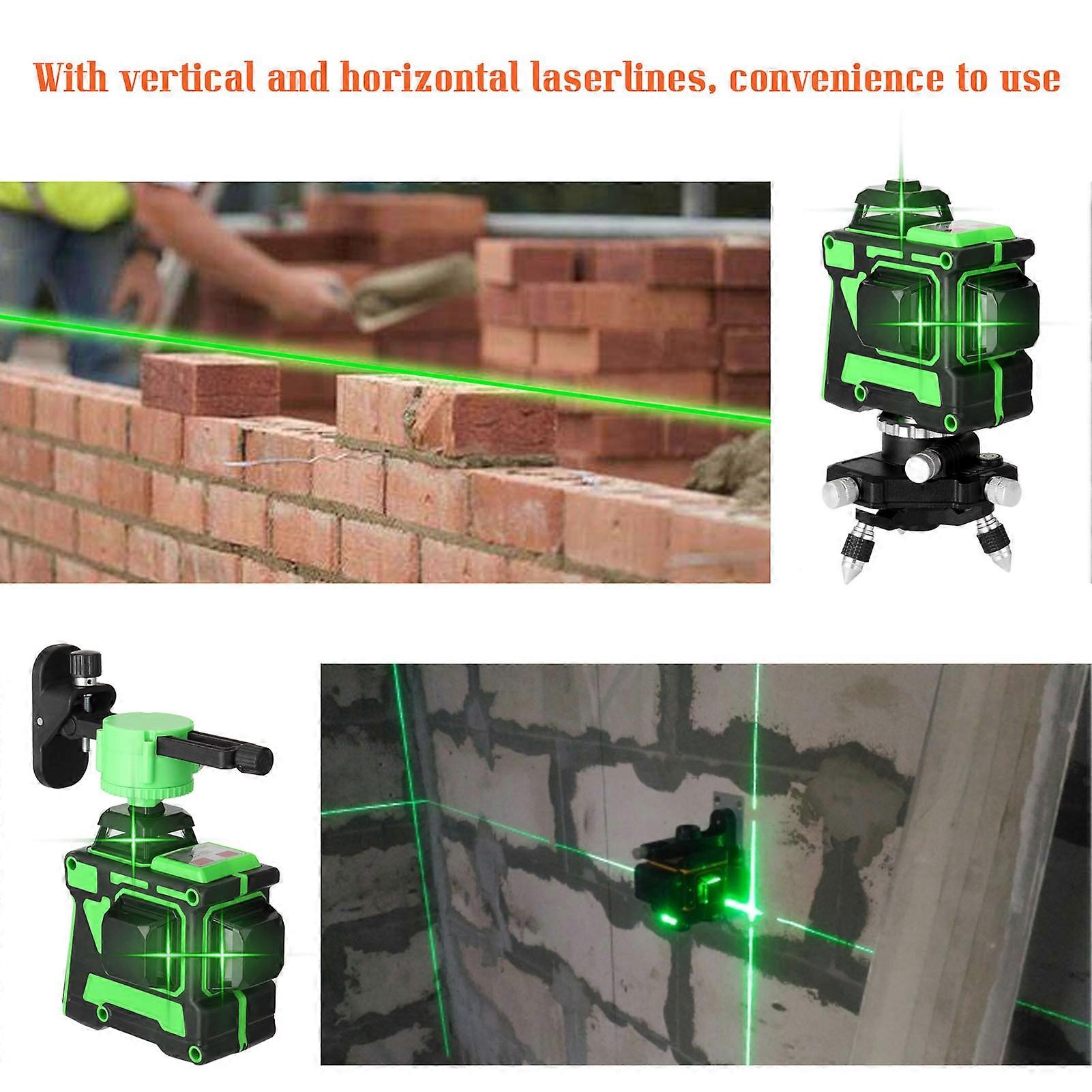 Multifunctional 3D 12 Lines Laser Level Tool Vertical Horizontal Lines with Self-leveling Function