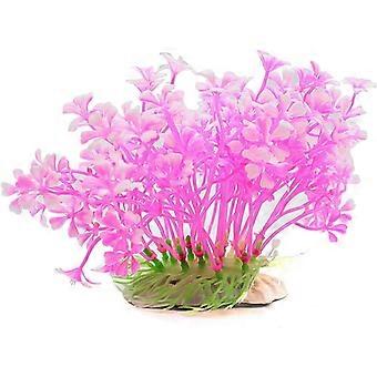 ZENGO Aquarium Dekor Faux Pflanzen Gefälschte Wasserpflanzen Rosa Pflanzen Künstliche Pflanzen Aquarium Künstliche Pflanzen Kunstrasen Pflanze Rosa Dekor