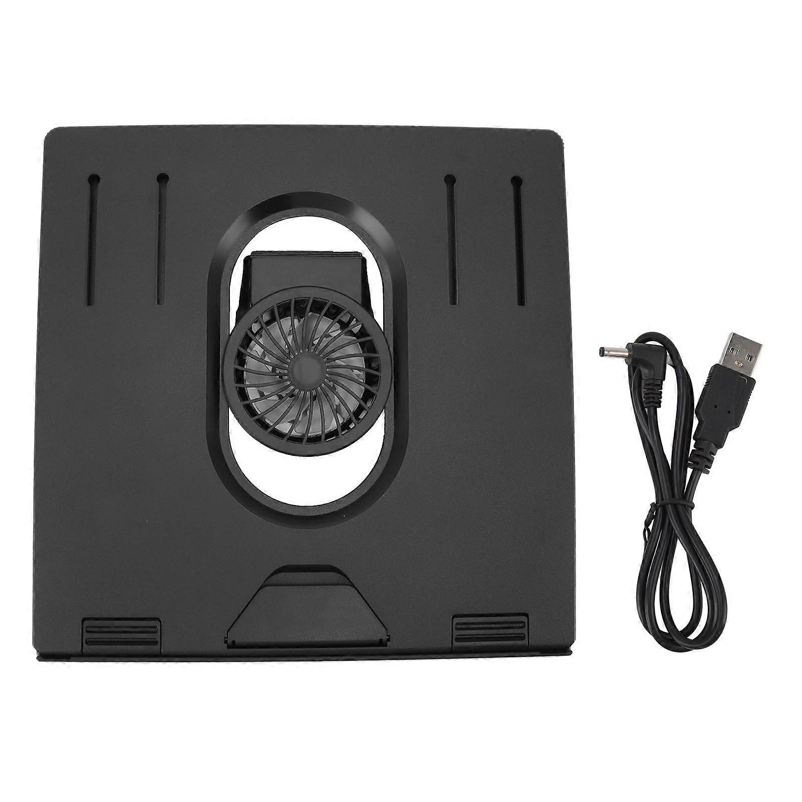 Laptop 9 Level Adjustable Foldable Desktop Dual Phone Stand Cooling Fan for 10 to 17in Laptop