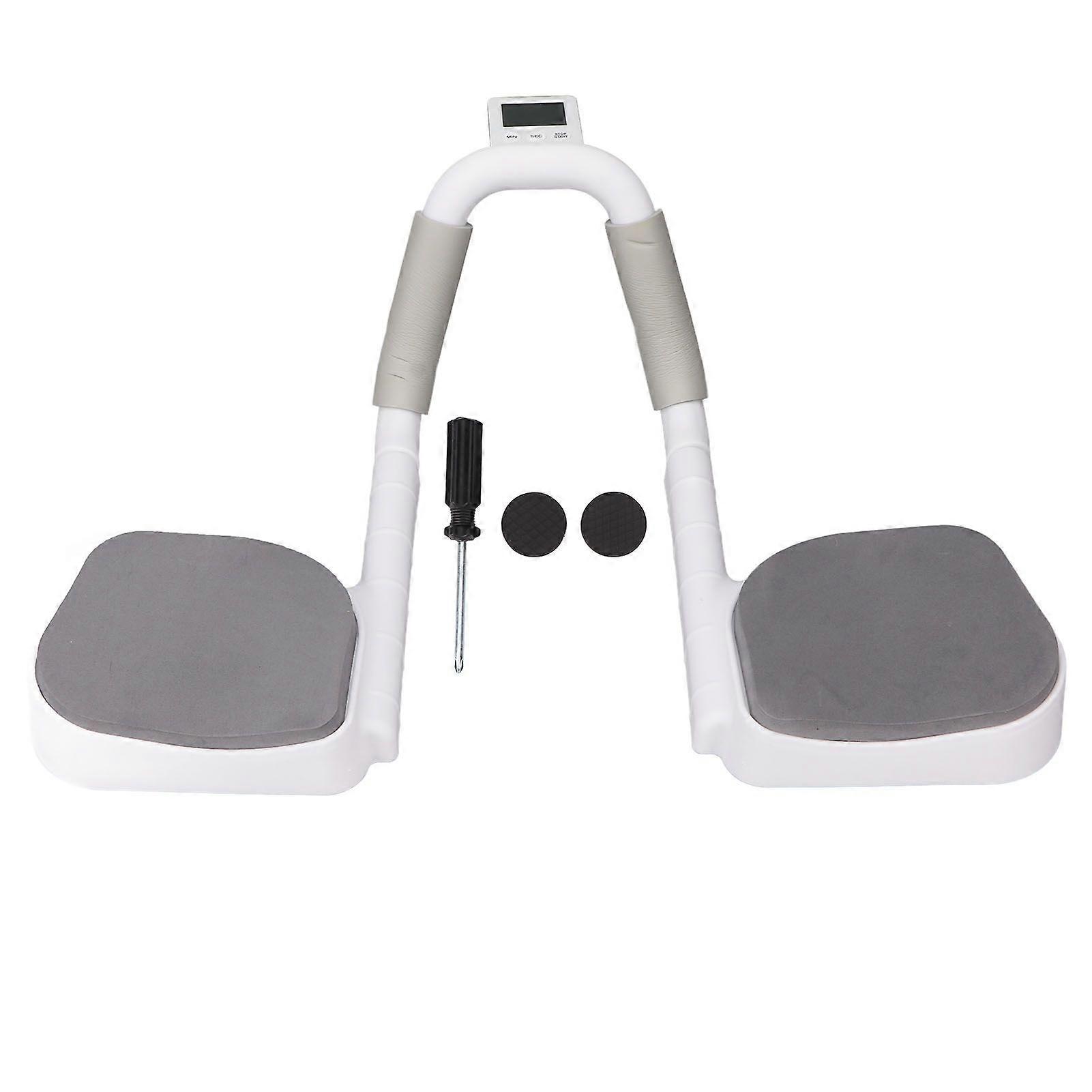 Multifunctional Plank Equipment Timing Display Adjust Angle Width Prevent Slip Core Trainer WhiteYMMR)