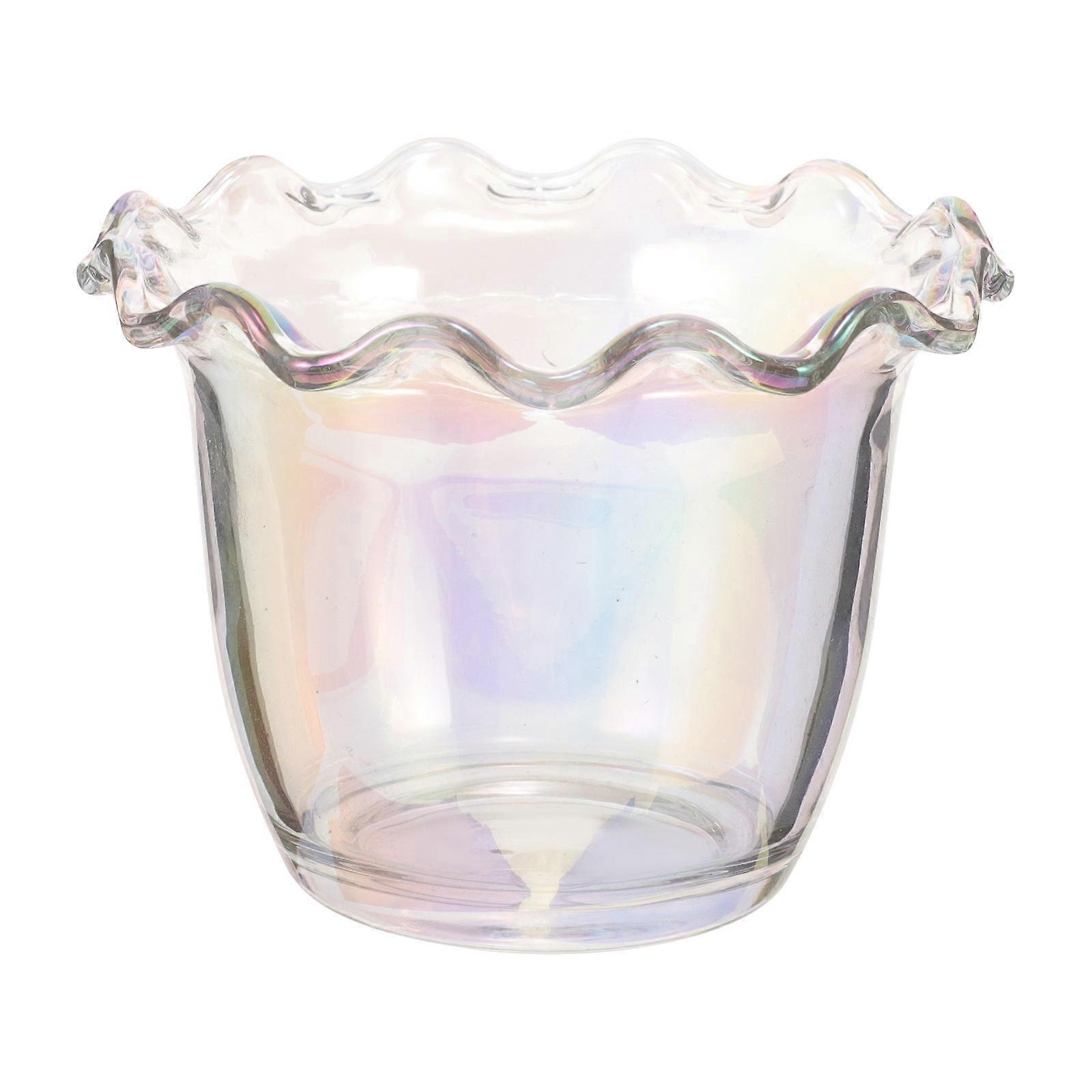 Elegant Reusable Dessert Glass Bowl with Decorative Edge for Serving Fruit Salads, Snacks, and Treats – Ideal for Home and Commercial Use
