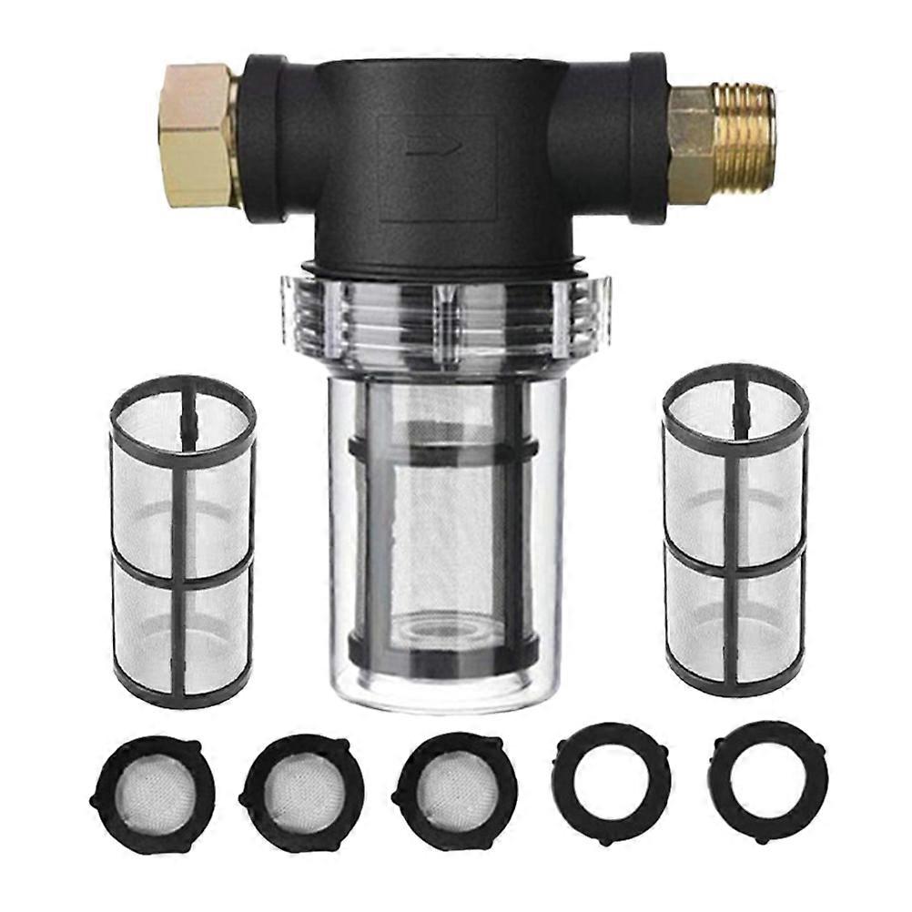 Garden Hose Inline Water Filter Watering Plants PC Water Filtration 1 Set