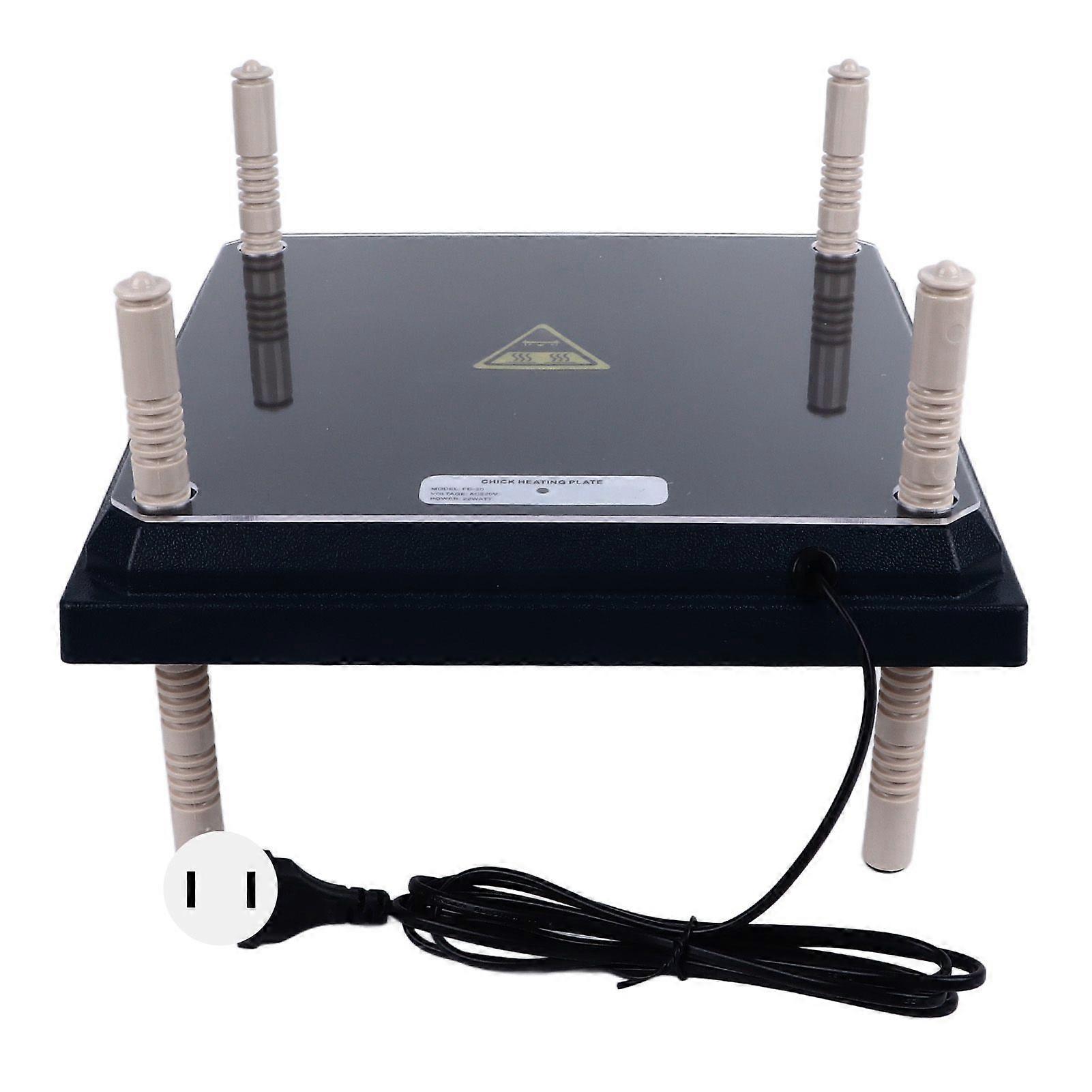 Brooder Heater for Chicks Poultry Coop Chicken Warmer with Dust Guard Adjustable Height Angle Brooder Plate for Keeping Chicks Warm Cozy Black US Plug