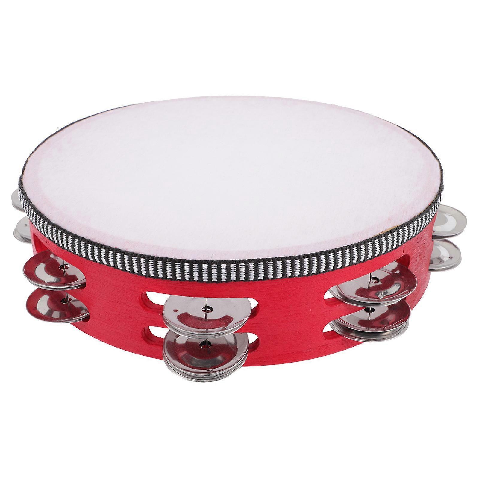 Handheld Sound Instrument Tambourine For Dancing Karaoke Jam Sessions 20x20cm 1Pack