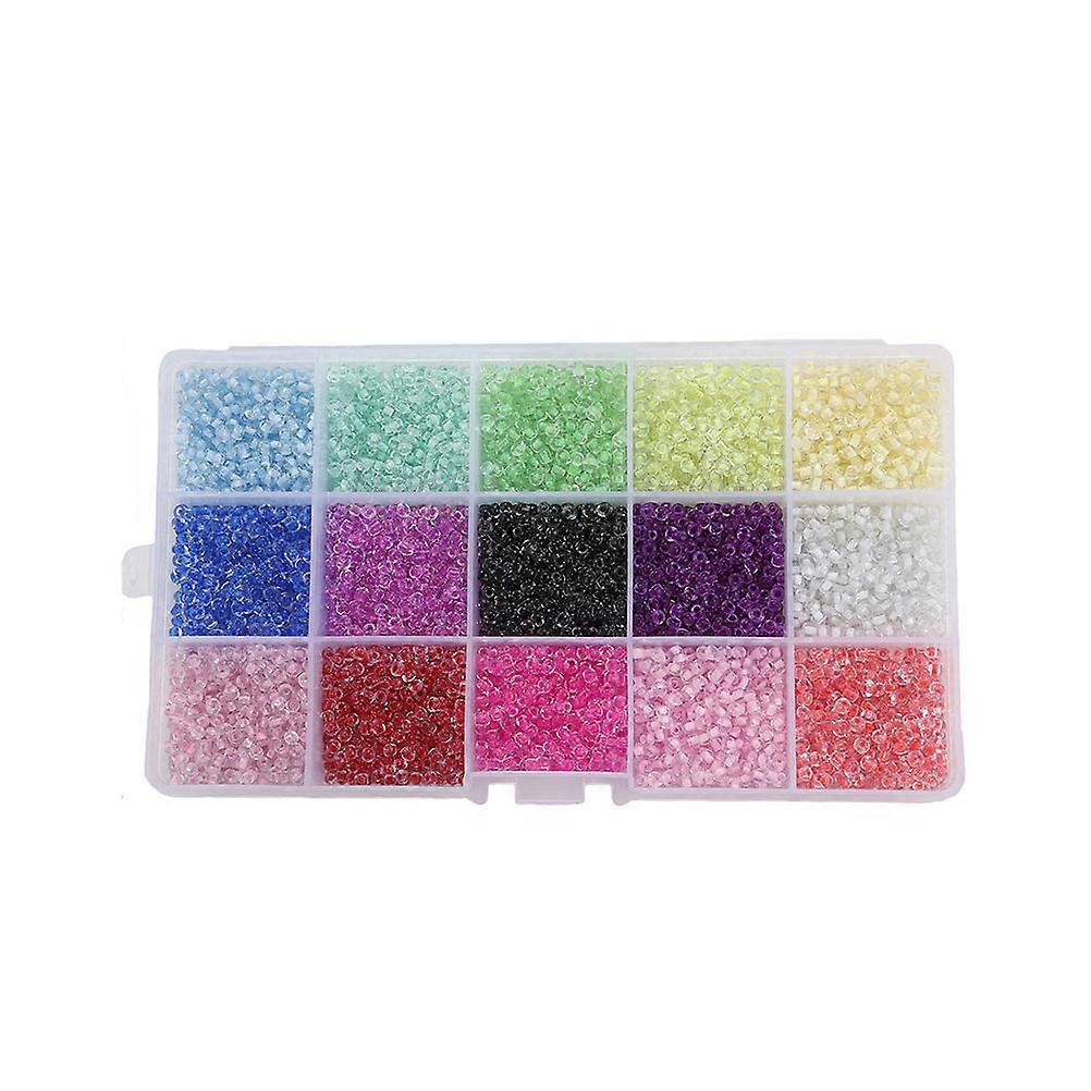 Glass Beads For Jewelry Making Round Beads Assorted Color Accessory Creation Craft Projects Anti-Rust 0.3x0.3x0.3cm 1 Set