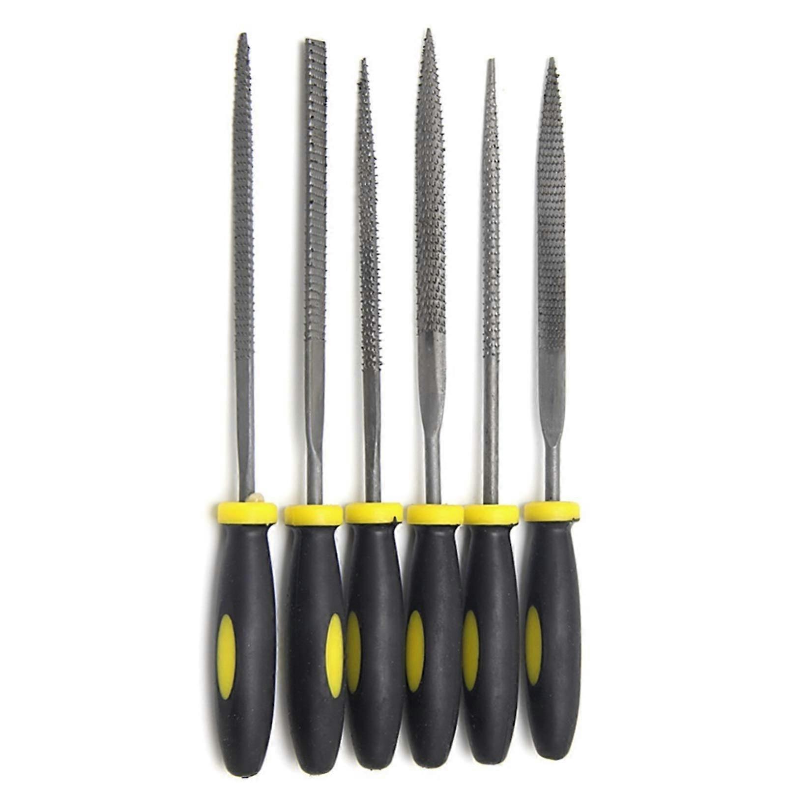 Metal Rasp File Needle File Set 6 Pieces 140mm Small Metal File File Wood Tool Manual Woodworking File Tool Heavy Duty File