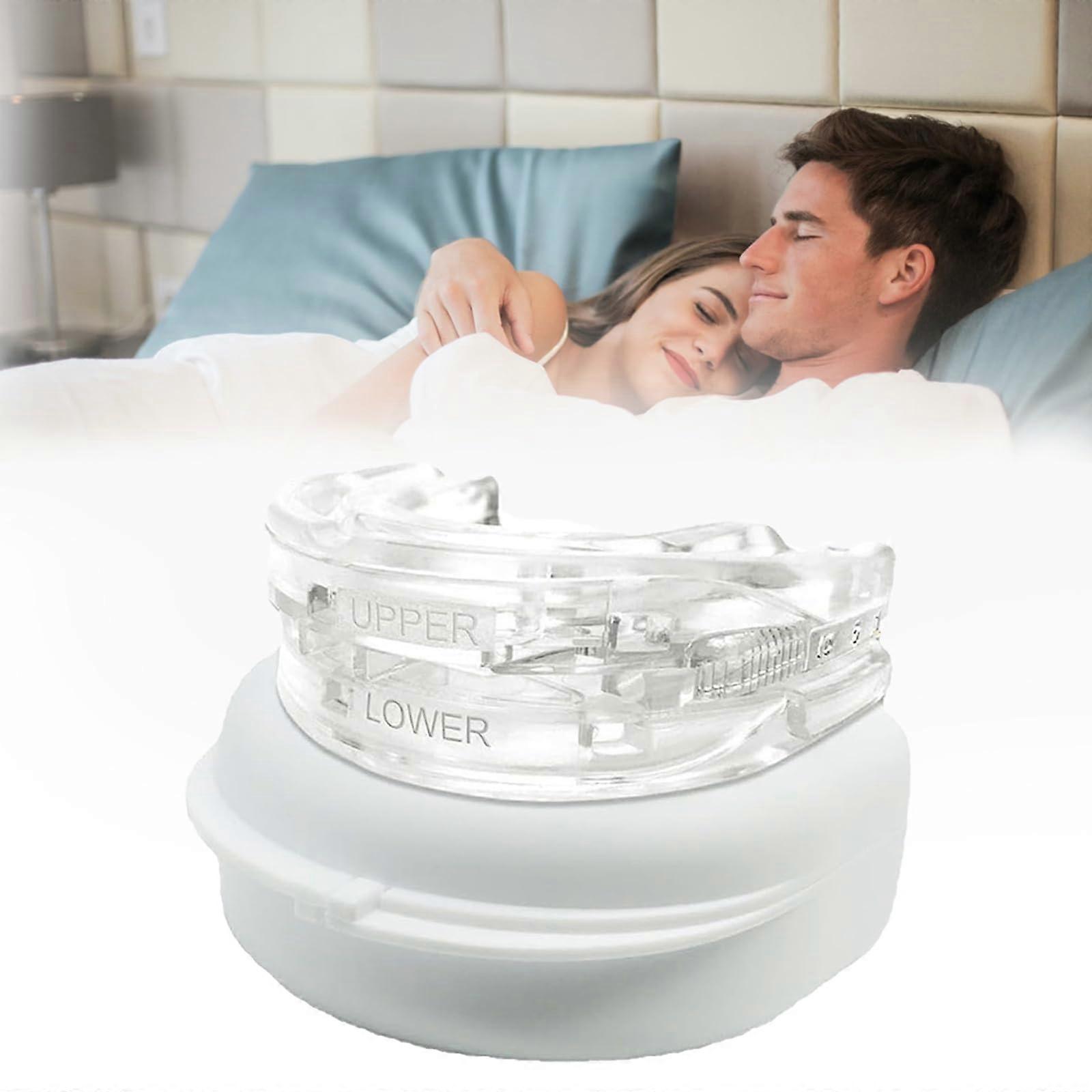 Anti Snoring Mouth Guard with Storage Box, Adjustable Mouthpiece for Improved Sleep Quality, Comfortable Fit