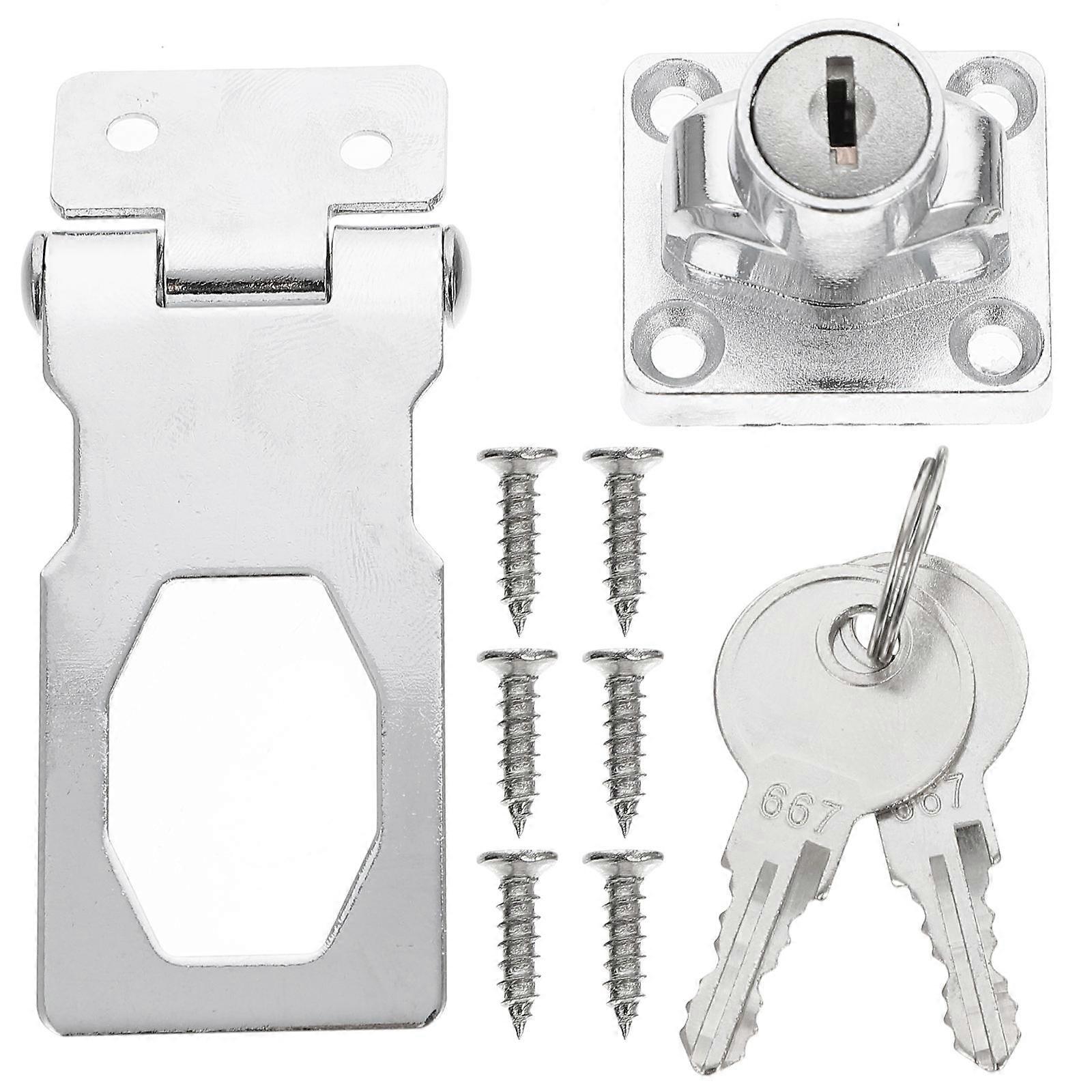 Door Latch Buckle Lock Zinc Alloy Security Rectangular Practical Design Adults Home Use 1Set