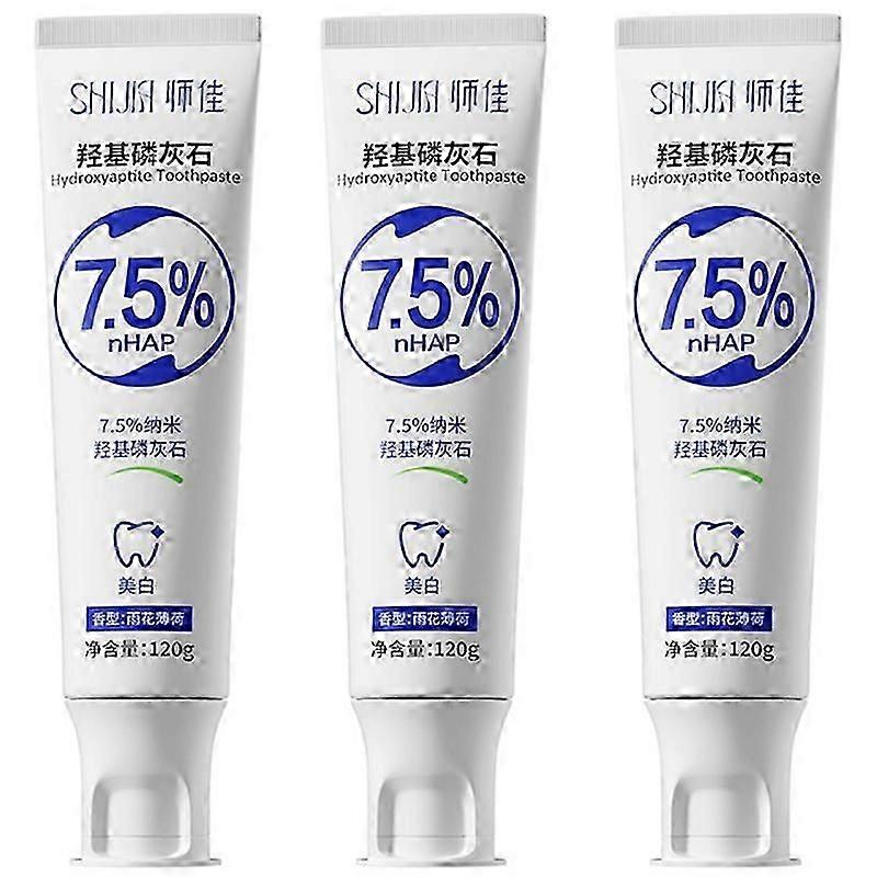 3X Hydroxyapatite Toothpaste for Enamel Protection,Gentle Mint, Fresh Breath