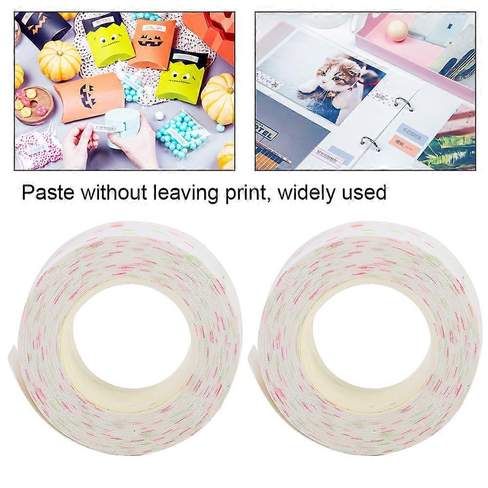 2 Packs Print Label Tape for KINGJIM TEPRA LR5C Labeler Thermal Paper Office Supplies (EQT005)