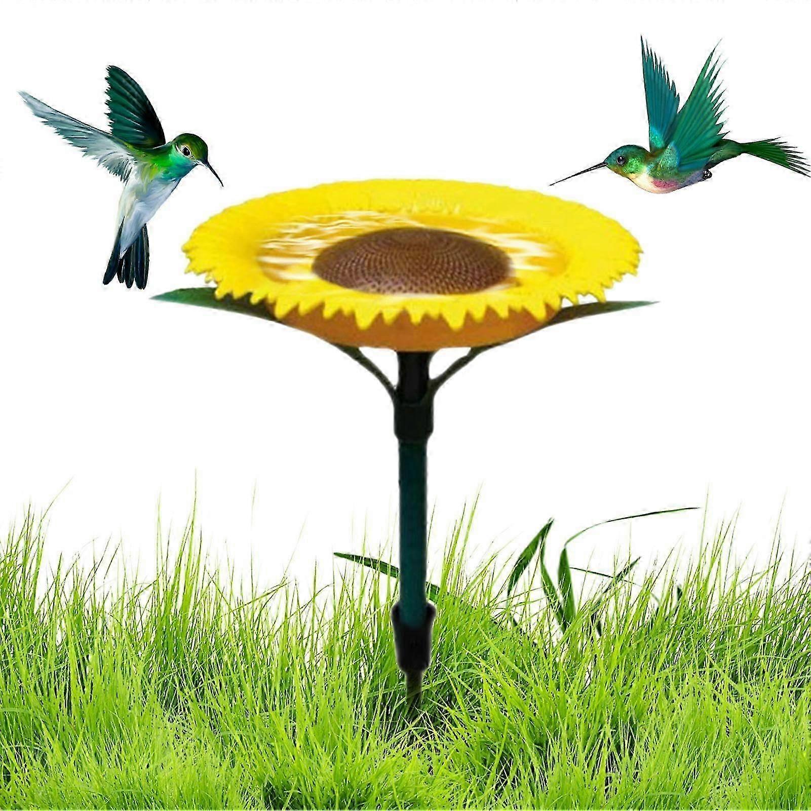 حمام الطيور للحديقة ، عباد الشمس الطيور حمام الطيور المغذية عباد الشمس الطيور حمام المغذية وعاء نقطة المياه الدائمة مع حامل
