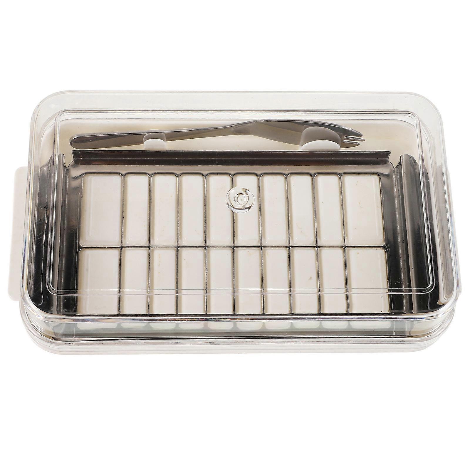 Butter Holder with Lid 1 Set Airtight Butter Dish for Countertop and Refrigerator Butter Keeper Tray for West Butter