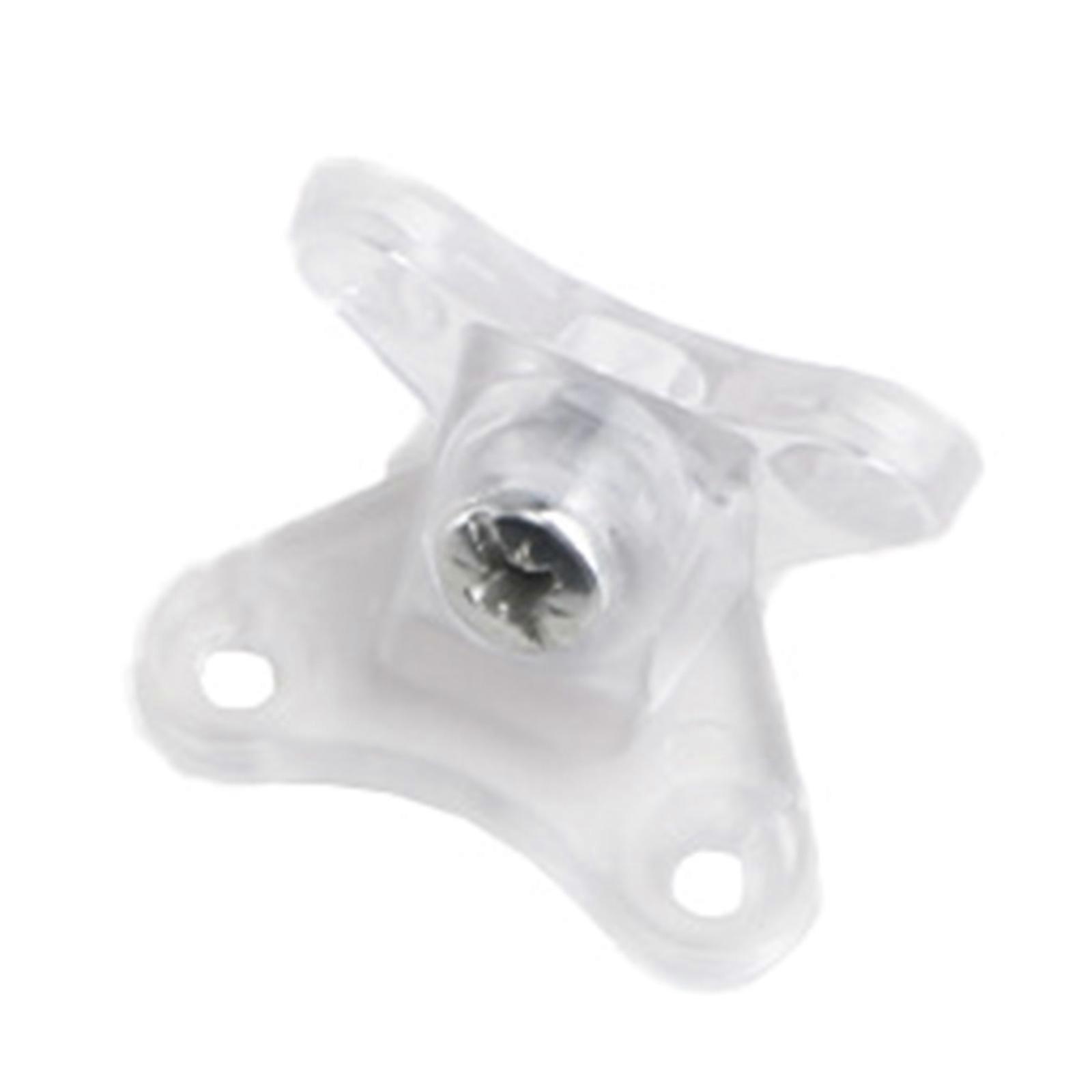 10 Pcs Removable Combination Butterfly Corner Code with Screw Corner Brace Plastic Right Angles Brackets Mounting Hardwa  Transparent