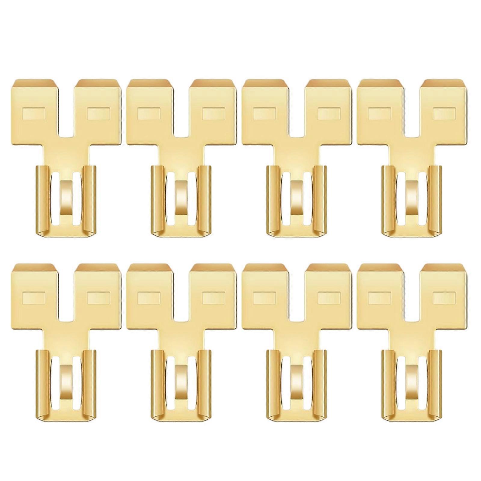 8Pcs Double Piggybacks Spades Connectors Quick Disconnect Electrical 2 Way Wire Terminals Adapter Spades Connectors Multicolor