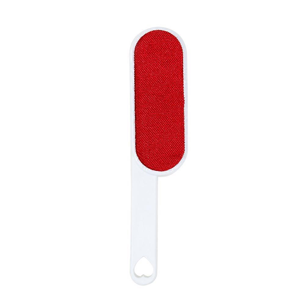 Static Remover Brush Handheld Fluff Removal Tool For Home Cleaning White And Red Rectangular Handle Electrostatic 1Set