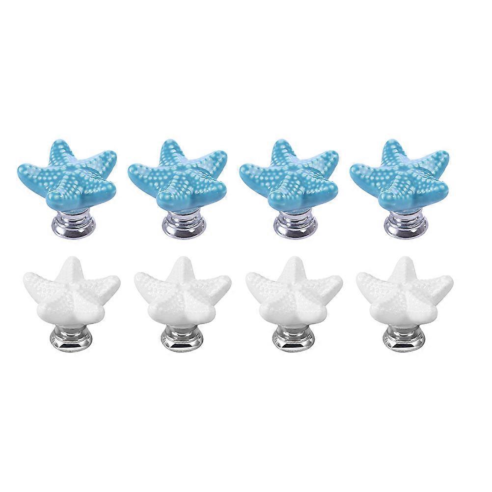 Furniture Handles 8Pcs Ceramic Cabinet Pull Handle For Home Decoration Assorted Color Shape Pulling