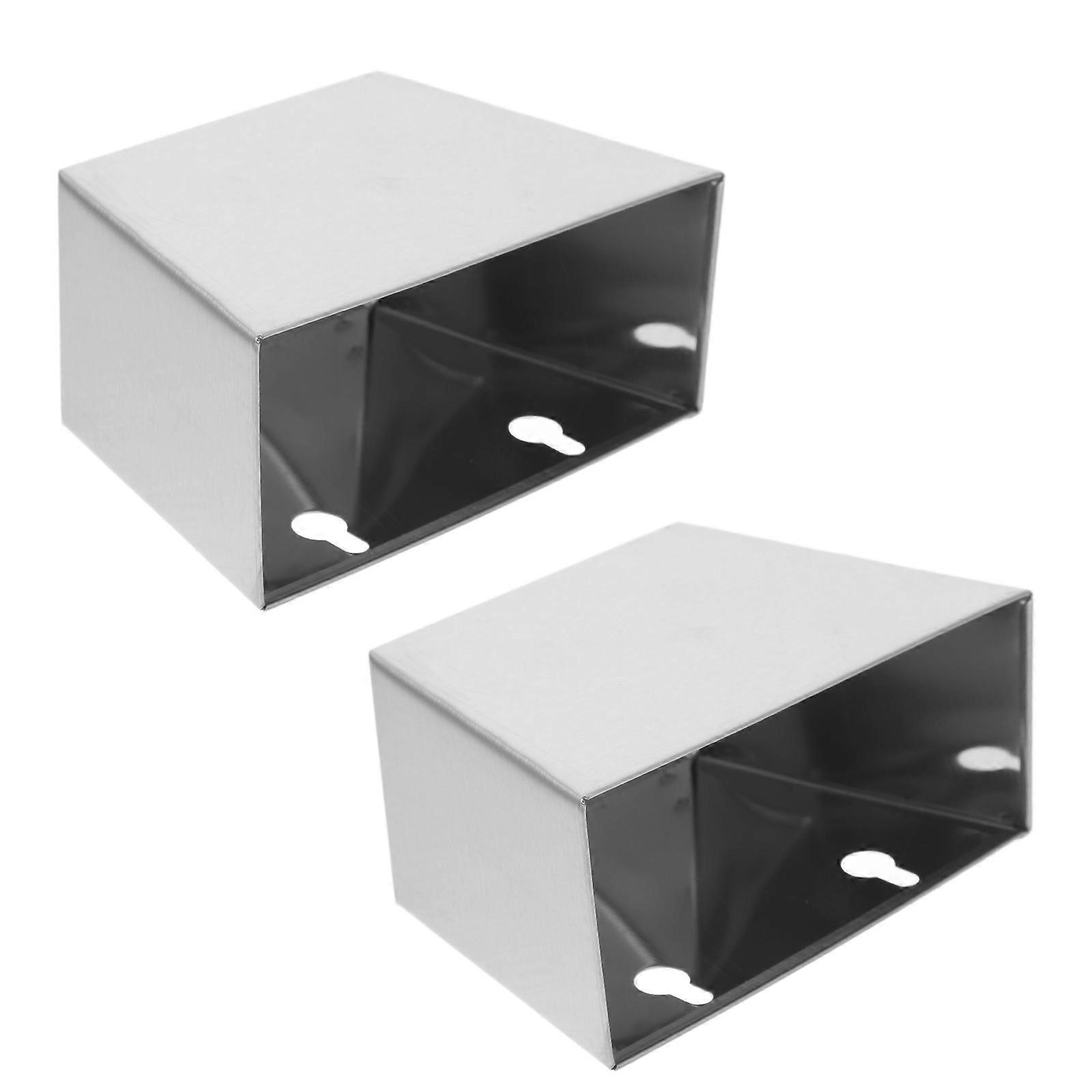 Wall Mount Bottle Cap Catcher in Silver Stainless Steel for Home Use with Stylish Design 2pcs