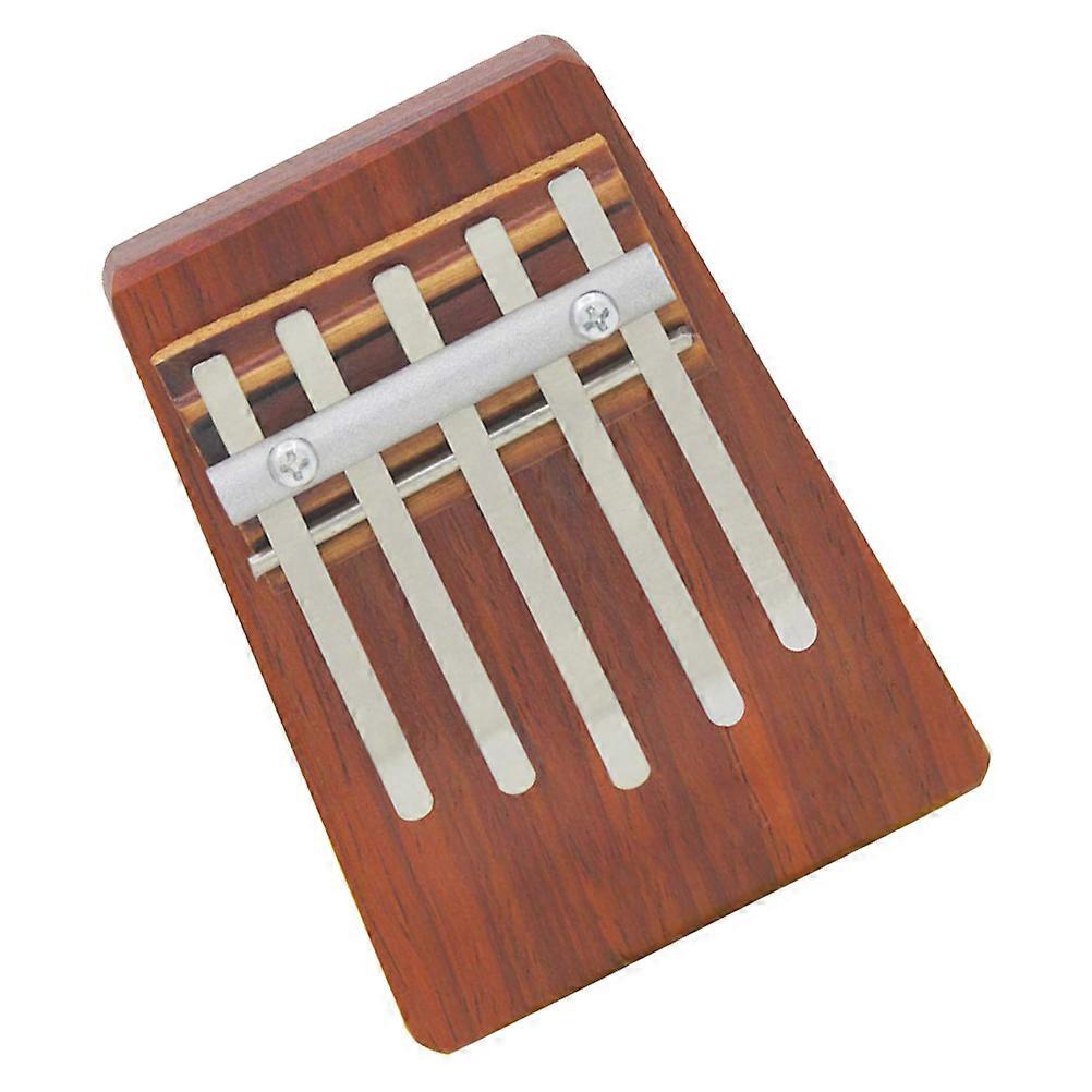 Thumb Piano 1Pc Reddish Brown Music Instrument 3.9X2.6X0.8in Ideal For Beginners And Children Leisure Time Fun