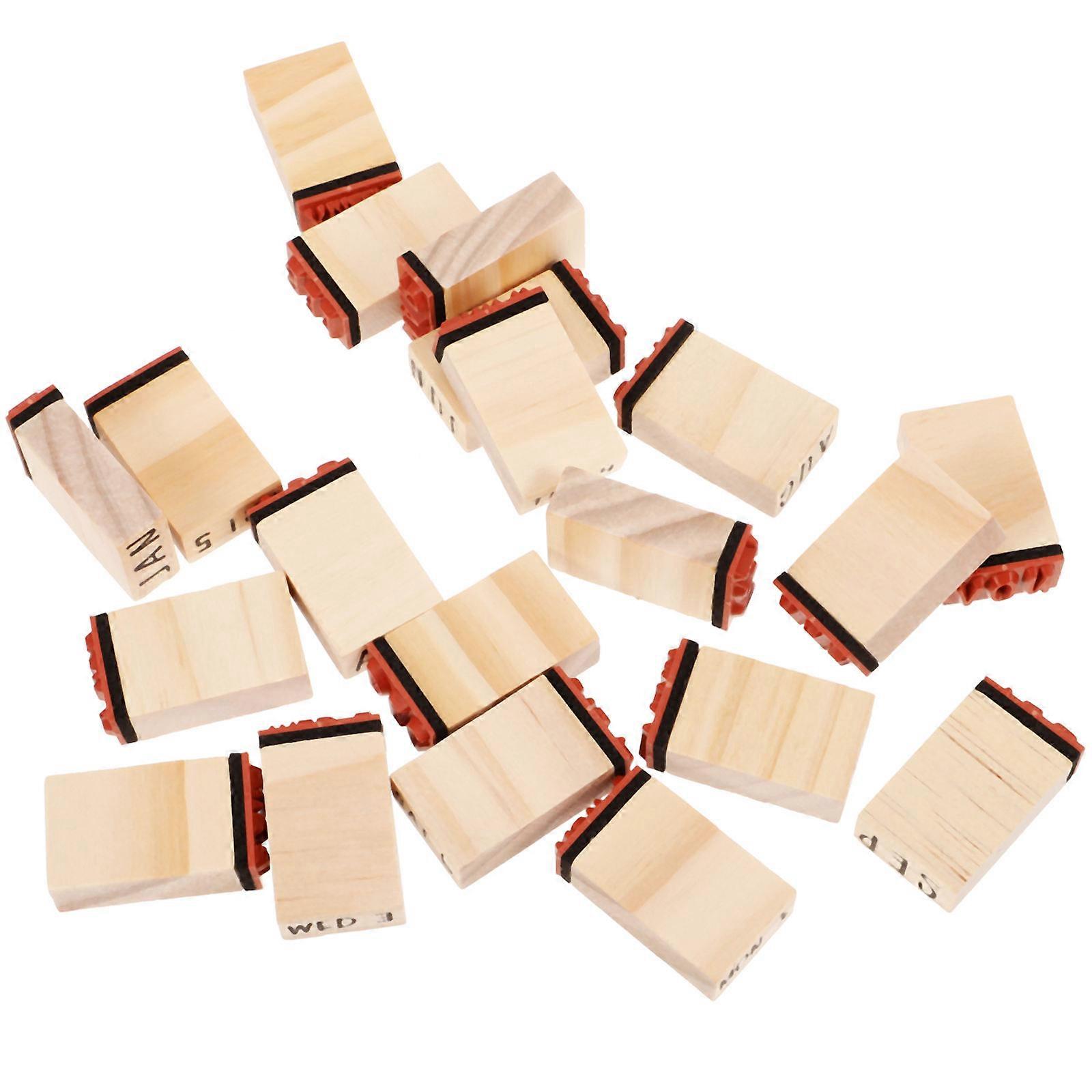 Wooden Stamps for DIY Craft Projects with Durable Wood Material and Delicate Details 1 Set