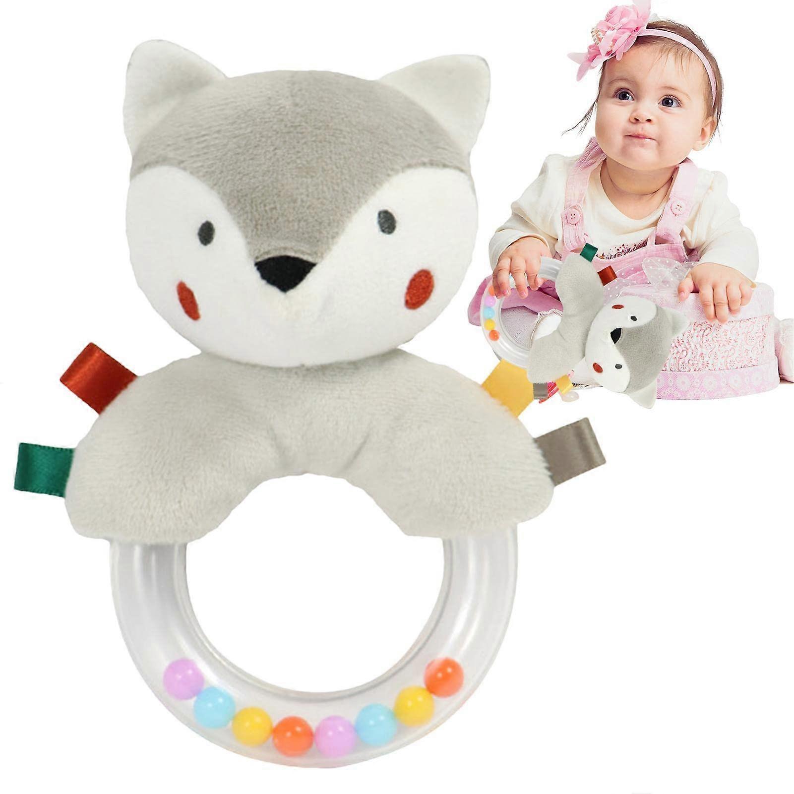 Plush Baby Soft Rattle Toy Soft Plush Rattle For Baby Hand Bell Rattle Sensory Development Toy For Car Crib Pushchair