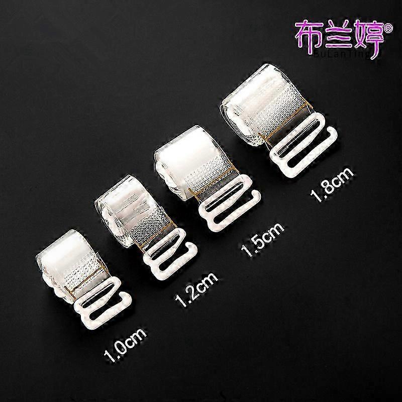 Clear Adjustable Bra Straps with Metal Hooks for Women - Transparent Elastic Replacement Bands
