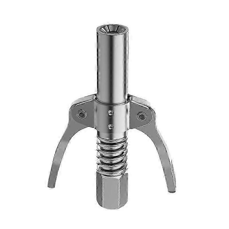 2025 10000 PSI Grease Tool Coupler Heavy-Duty Quick Lock and Release Double Handle Stainless Steel NPTI/8 Leak-Free Grease Tool Tip