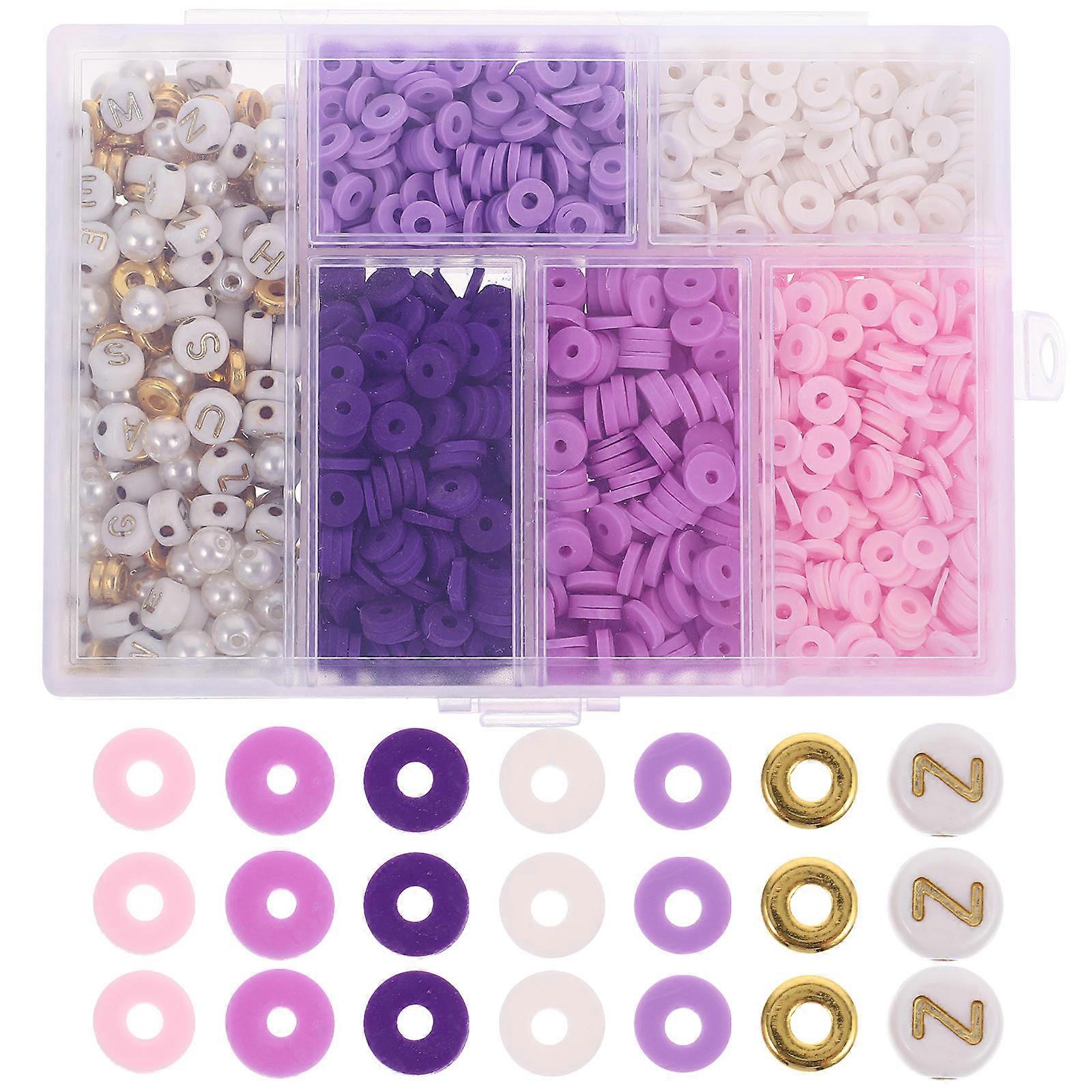 Compartment Polymer Clay Beads Kit for DIY Jewelry Making – Safe Necklace Craft Supplies for Adults with Flat Beads and Charms