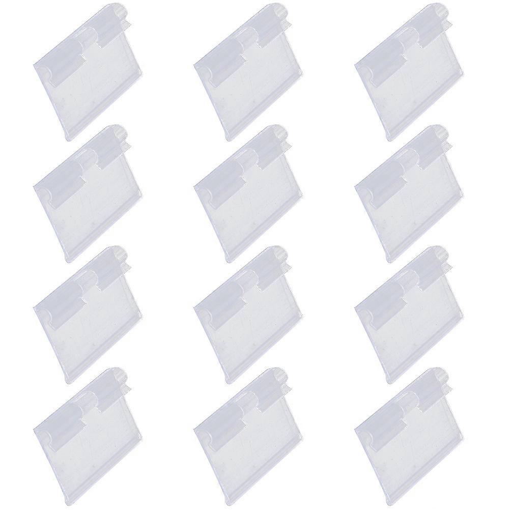 Merchandise Signs PVC Labels In Transparent Color For Home Organization 3.9X1.7X0.8In Designed For Households 30Set