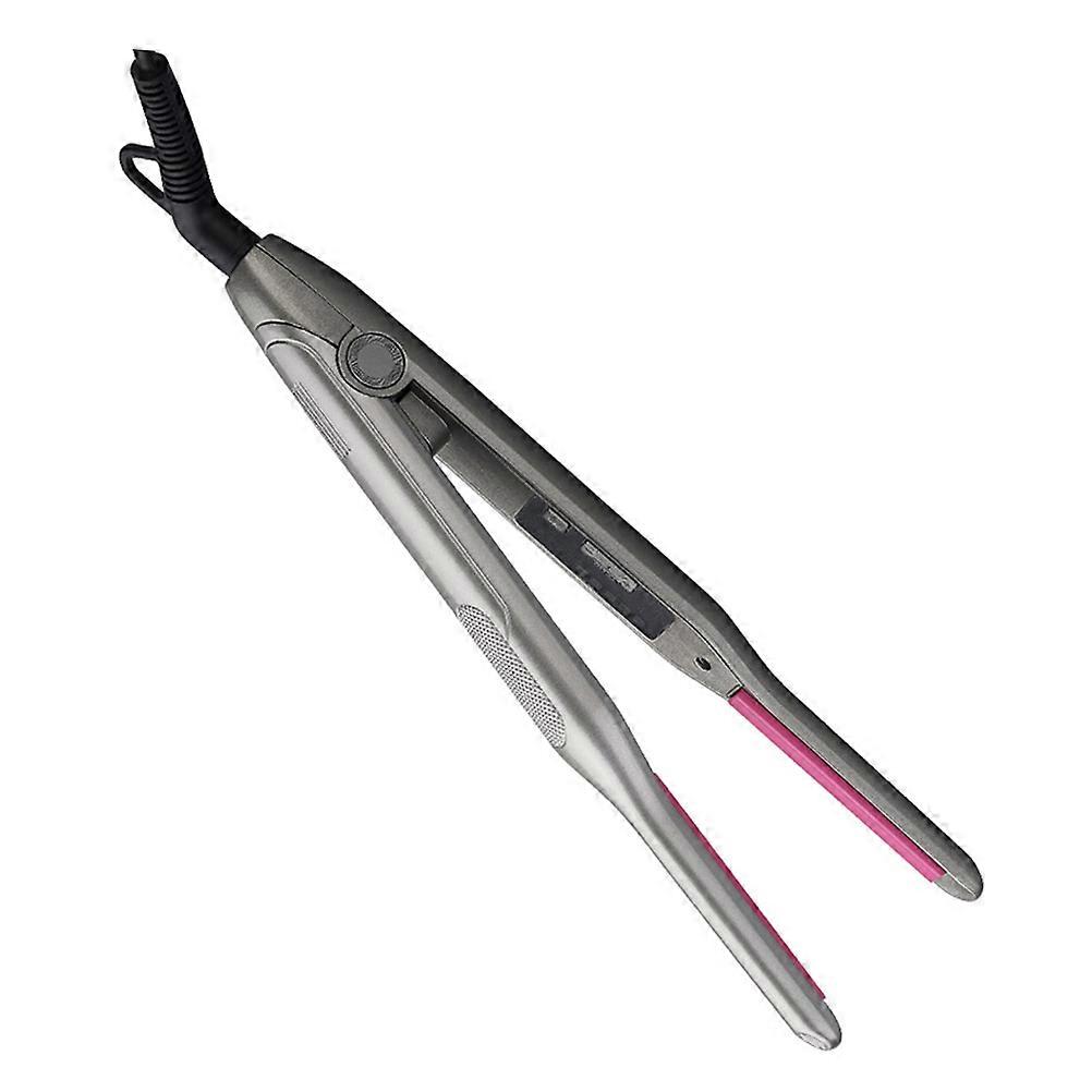 Handheld Hair Straightener And Curler Tool For Women And Men In Grey With Temperature Adjustment 1Pcs