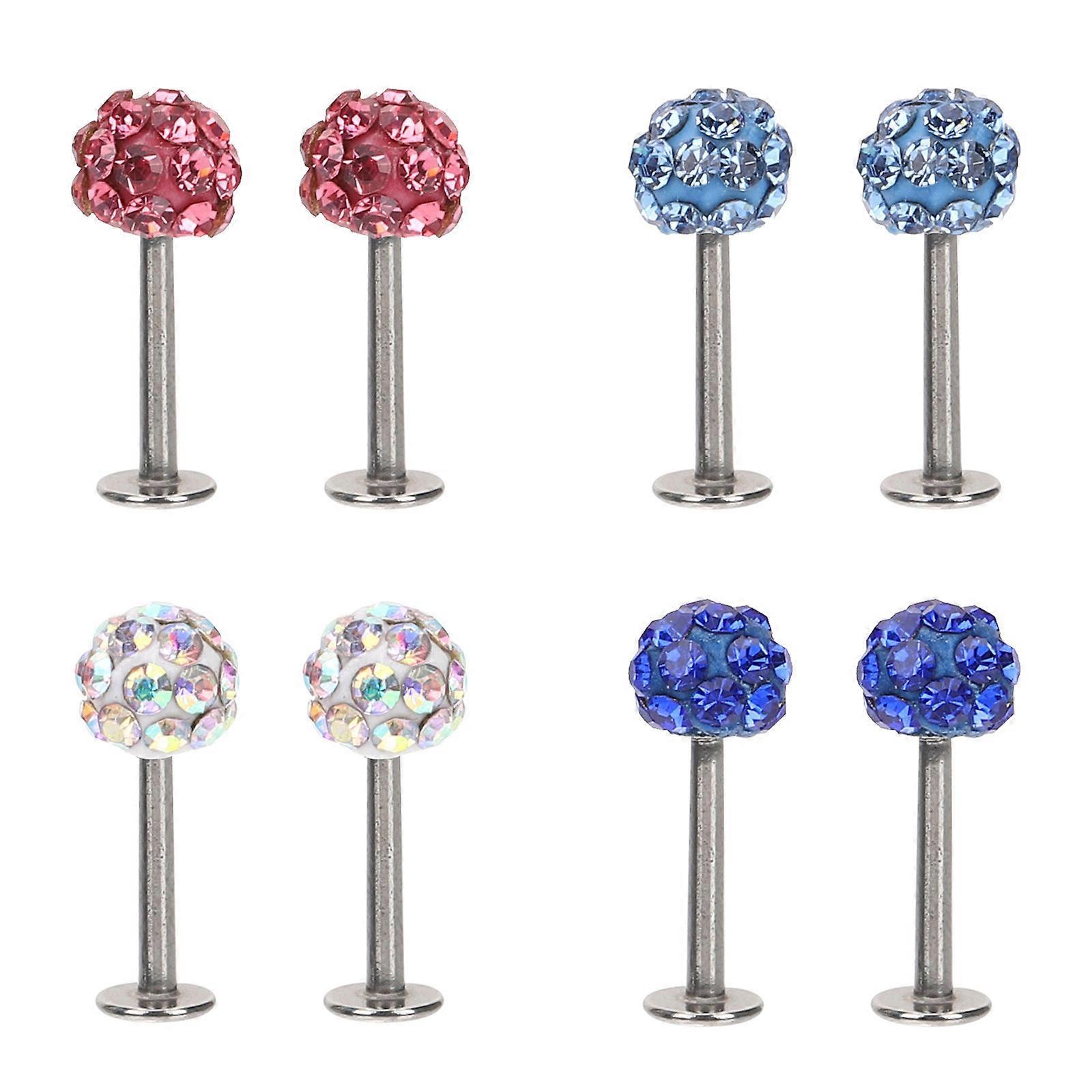 8Pcs Earrings For Dating And Discos In Assorted Color With Skin Friendly Features