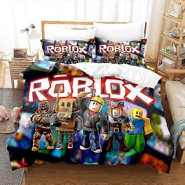 ÖVERDRAG Roblox Överdrag Tryckta Sängkläder Set Påslakan Påslakan Örngott Barn Present - Perfet
