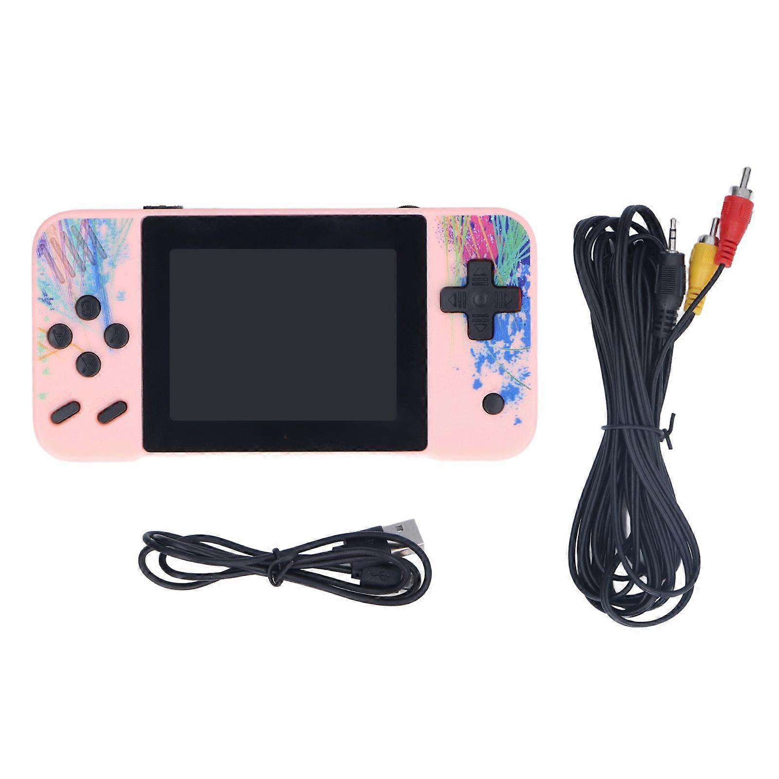 Game Console 3.2in Screen Classical Portable Handheld Game Console for Connecting TV Pink