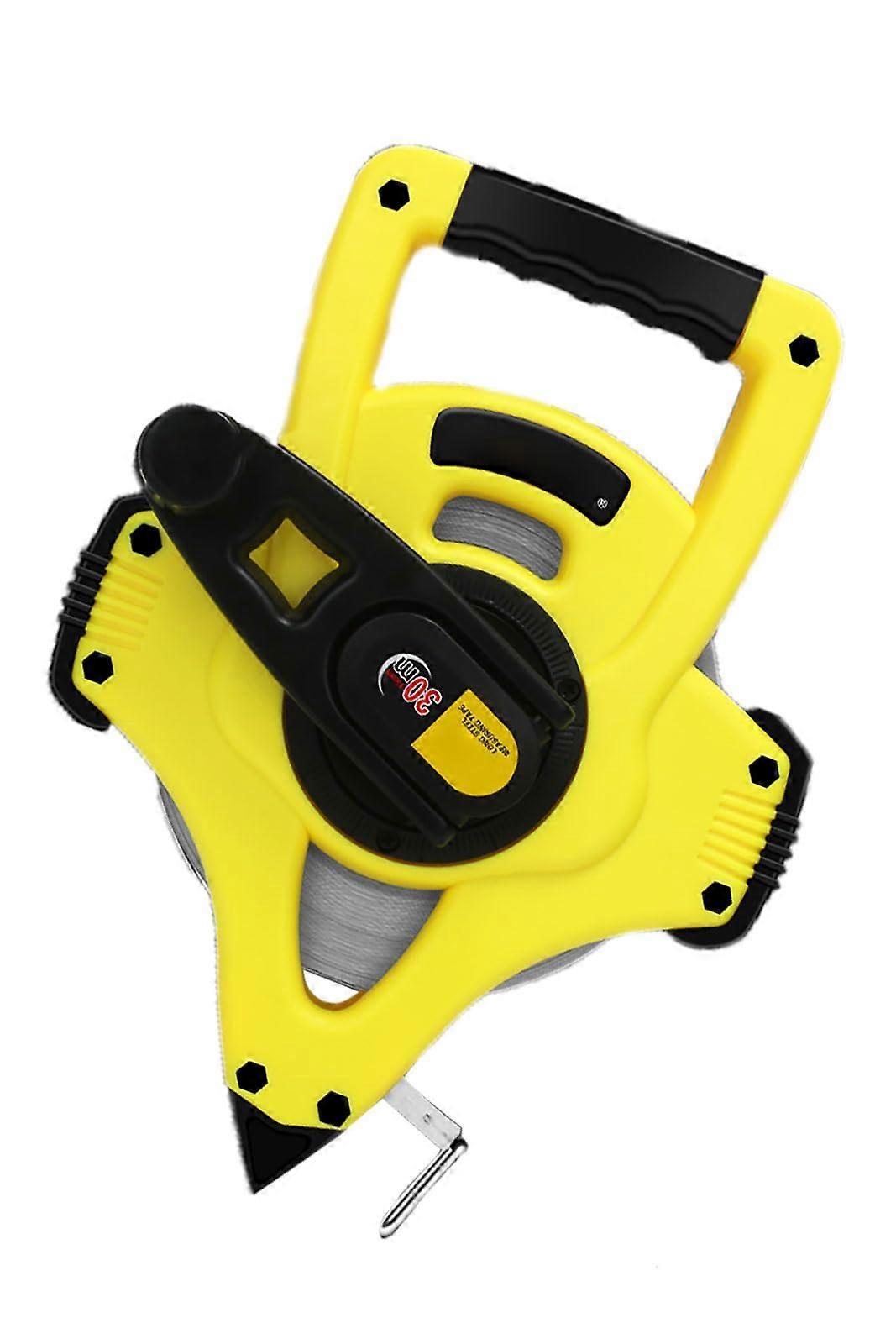 Waterproof Steel Tape Measure with Open Spool, Metric Industrial Tape Measure for Civil Engineering Measurement, Portable Tape Measure, 30 m 30m
