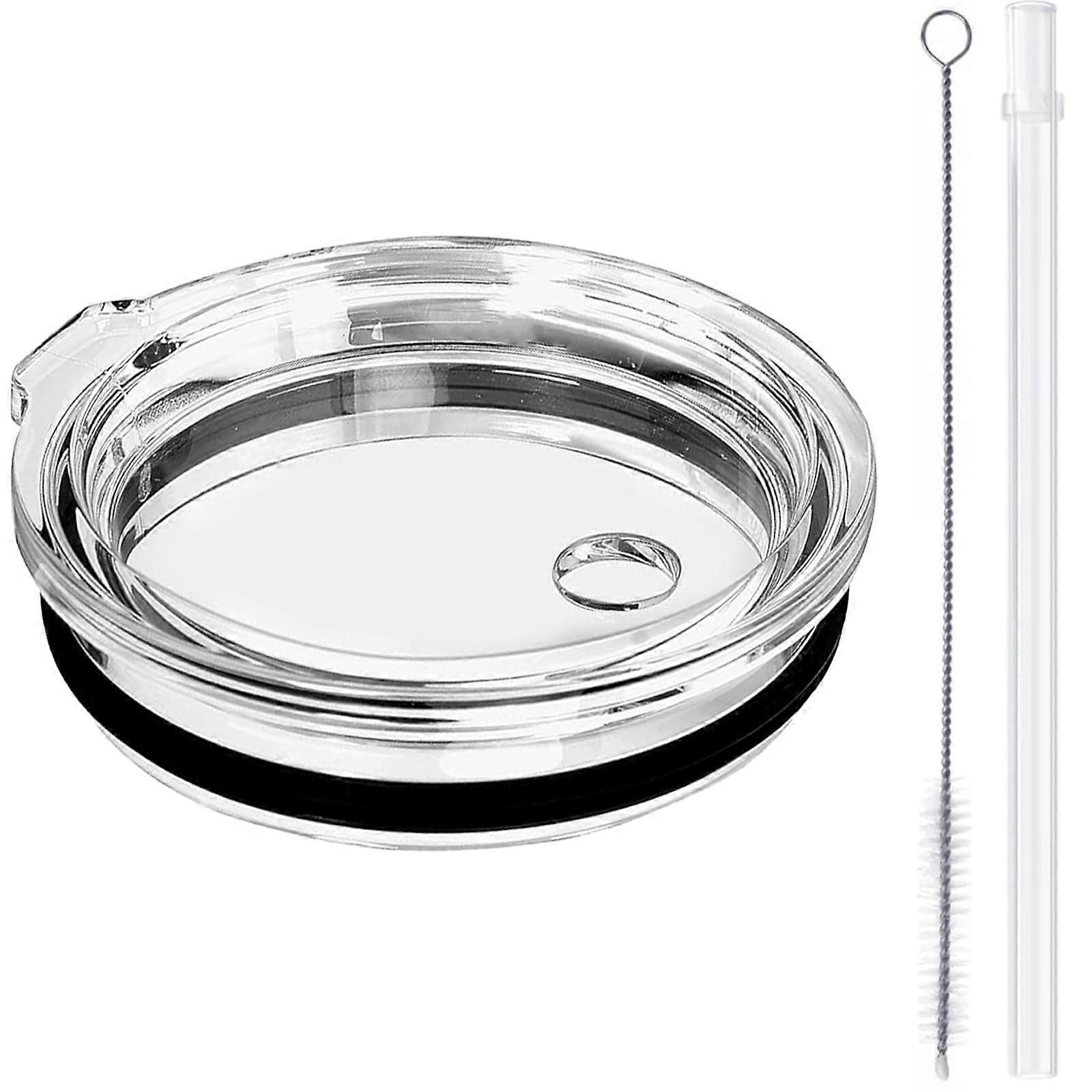 Leak Proof Lid with Straw Compatible with Yeti Rambler 20oz BPA  Black