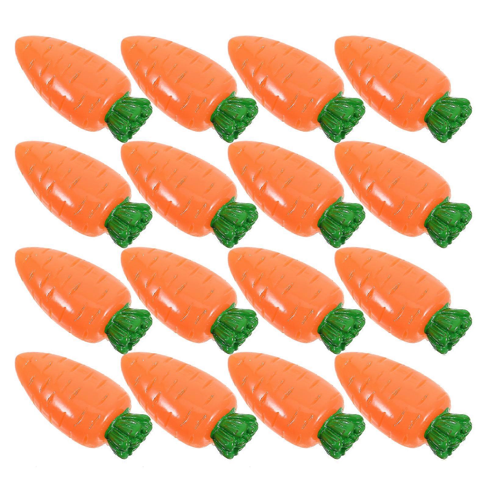 20pcs Flatback Carrot Charms, Realistic Resin Embellishments for DIY Crafting, Scrapbooking, Easter Decorations