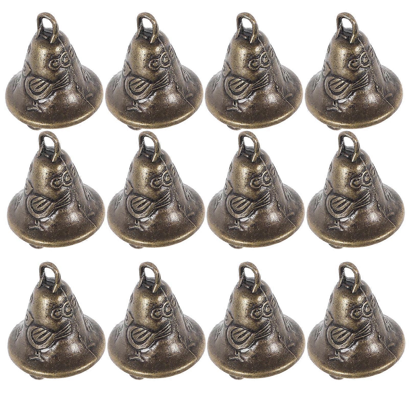 20pcs Vintage Alloy Bells for DIY Wind Chimes, Doorbells, Dog Collars, Keychains – Retro Style Metal Pendants with Feng Shui Inspired Design