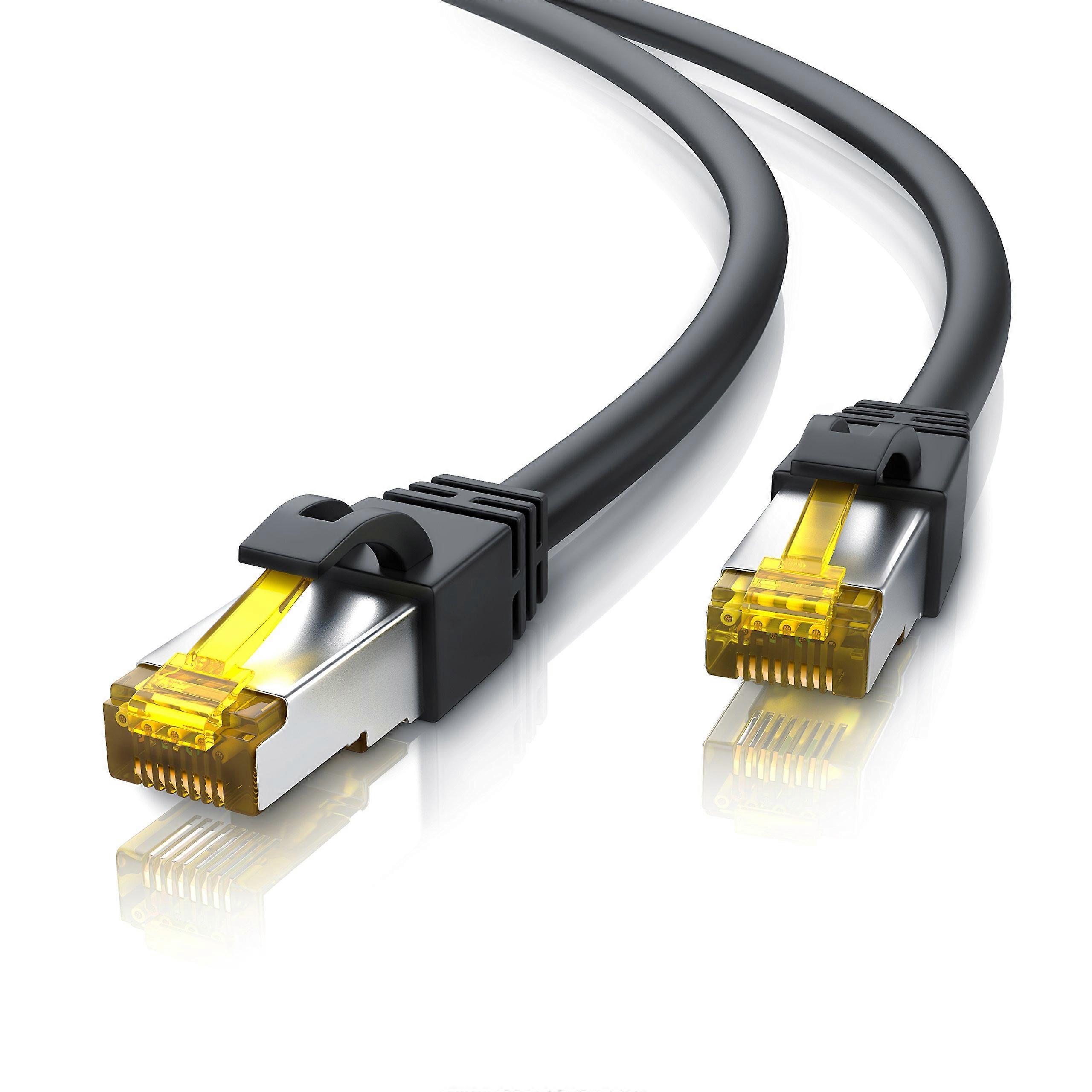 CSL Uplink Network Cable Category 7 7.5m Black Ethernet Cable for High-Speed Internet and Gaming