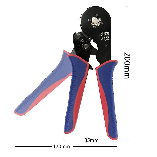 So 16- 4 Crimping Pliers Terminal Crimper Tools 0.08 -16mm² 30 - 5awg Quadrilateral Crimping Of High Carbon Steel Jaw