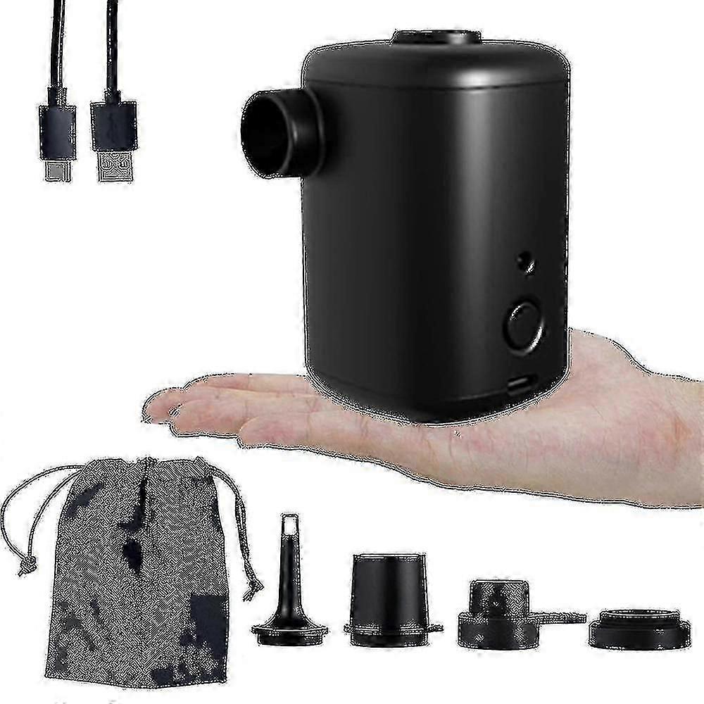 Outdoor Mini Air Pump For Mattress Mat Camping Portable Electric Inflator Usb Charging Pillow Swimming Ring Inflatable Boat