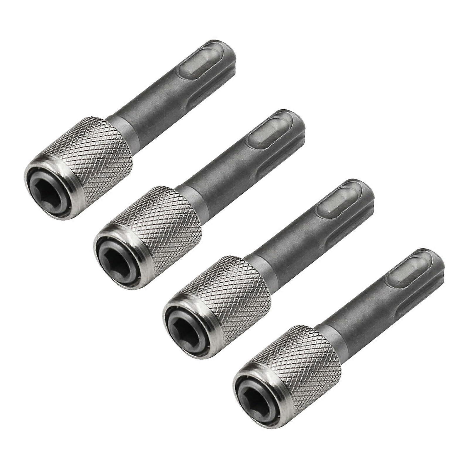 Adapter 4-Piece 1/4-Inch Hex Shank Holder for Various Drilling Applications and Drill Bit Types