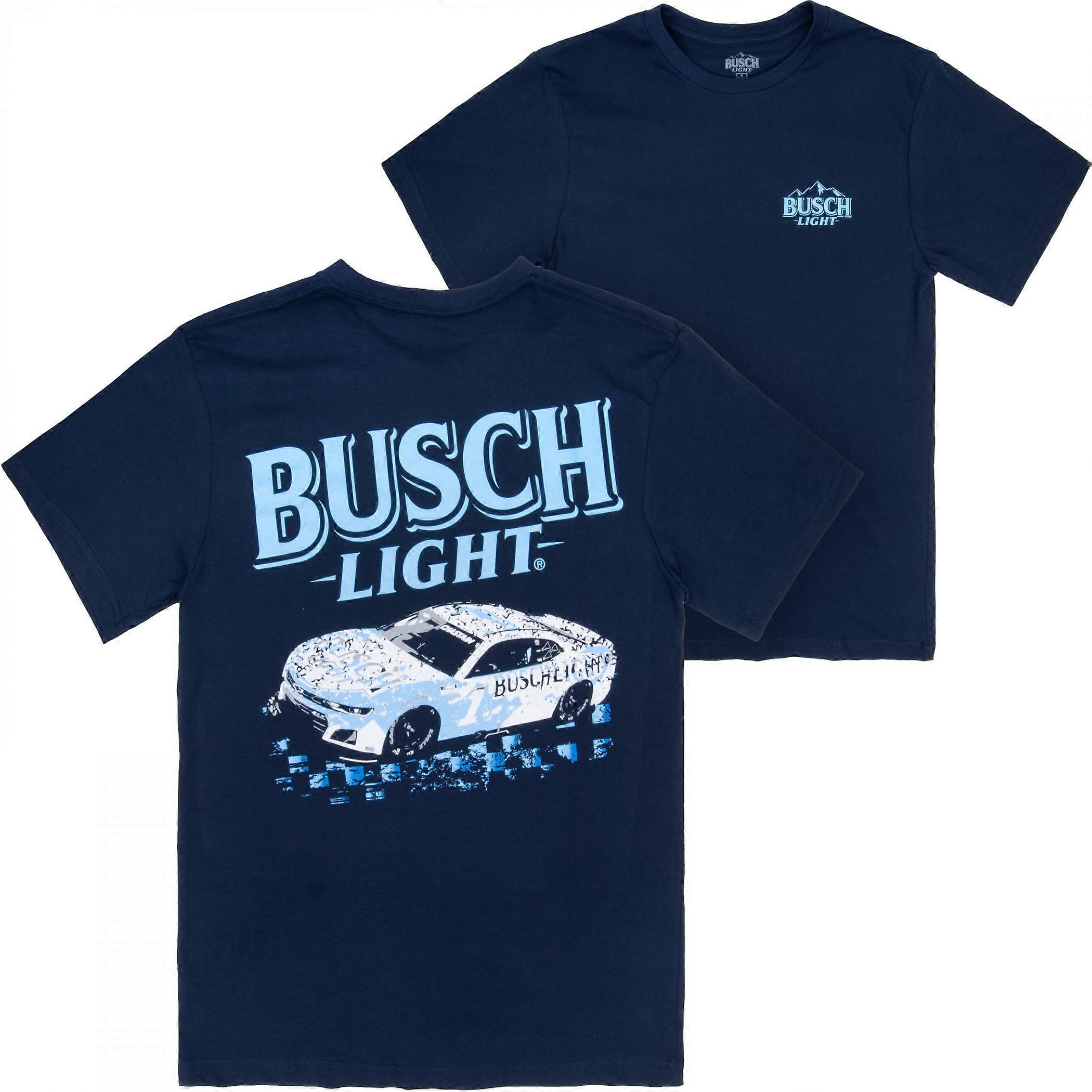 Busch Light 赛车正面和背面印花 T 恤