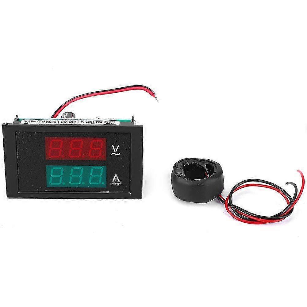 DL85-2042 Dual Display AC Voltmeter Ammeter 80V-300V 0-100A Voltage Current Meter DUE0Y