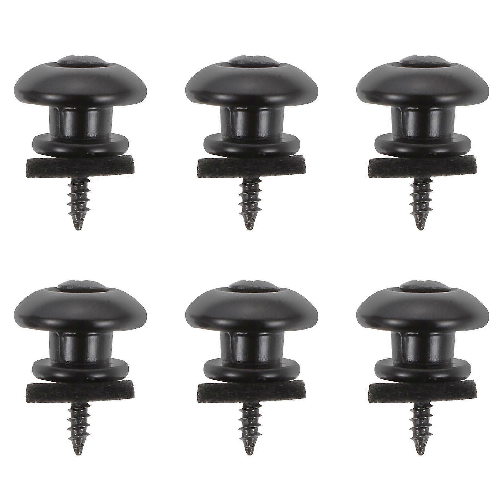 6pcs Guitar & Ukulele Strap Fixators for Easy Installation and Secure Attachment to Electric and Acoustic Guitars