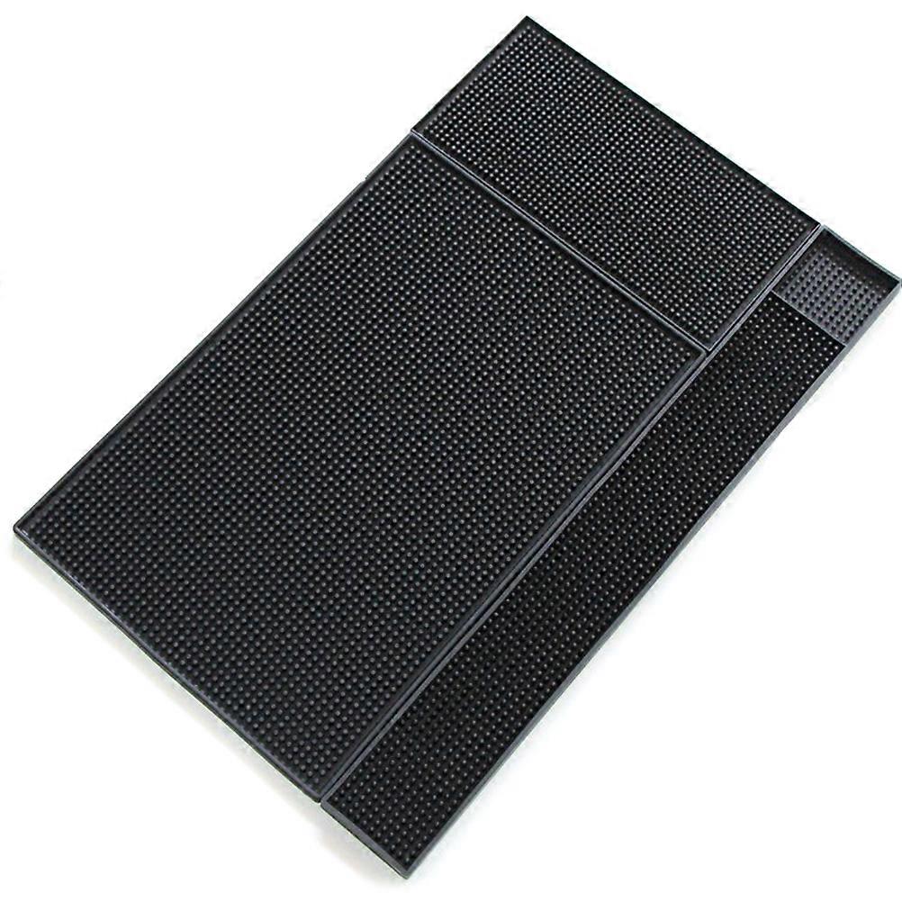 3pcs Silicone Non Slip Counter Mat with Deep Grooves for Bar Drainage – Practical Daily Use Mat for Kitchen or Bar Counter