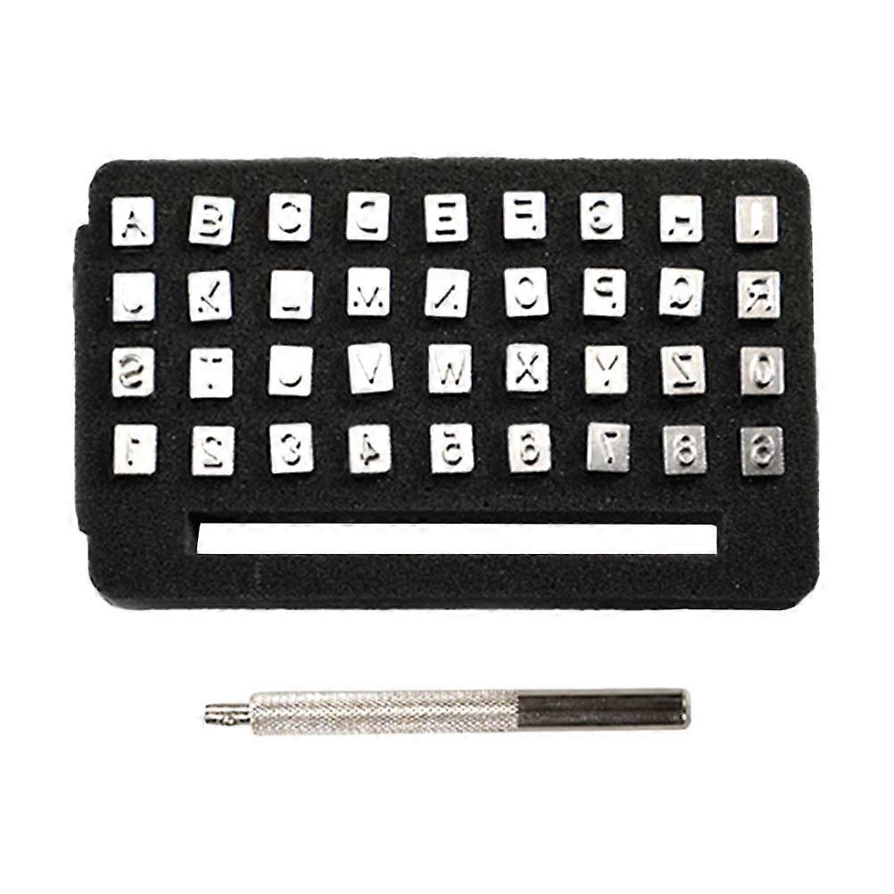 DIY Craft Tool Kit with 1 Set of Alloy Steel Stamps for Handmade Projects Silver