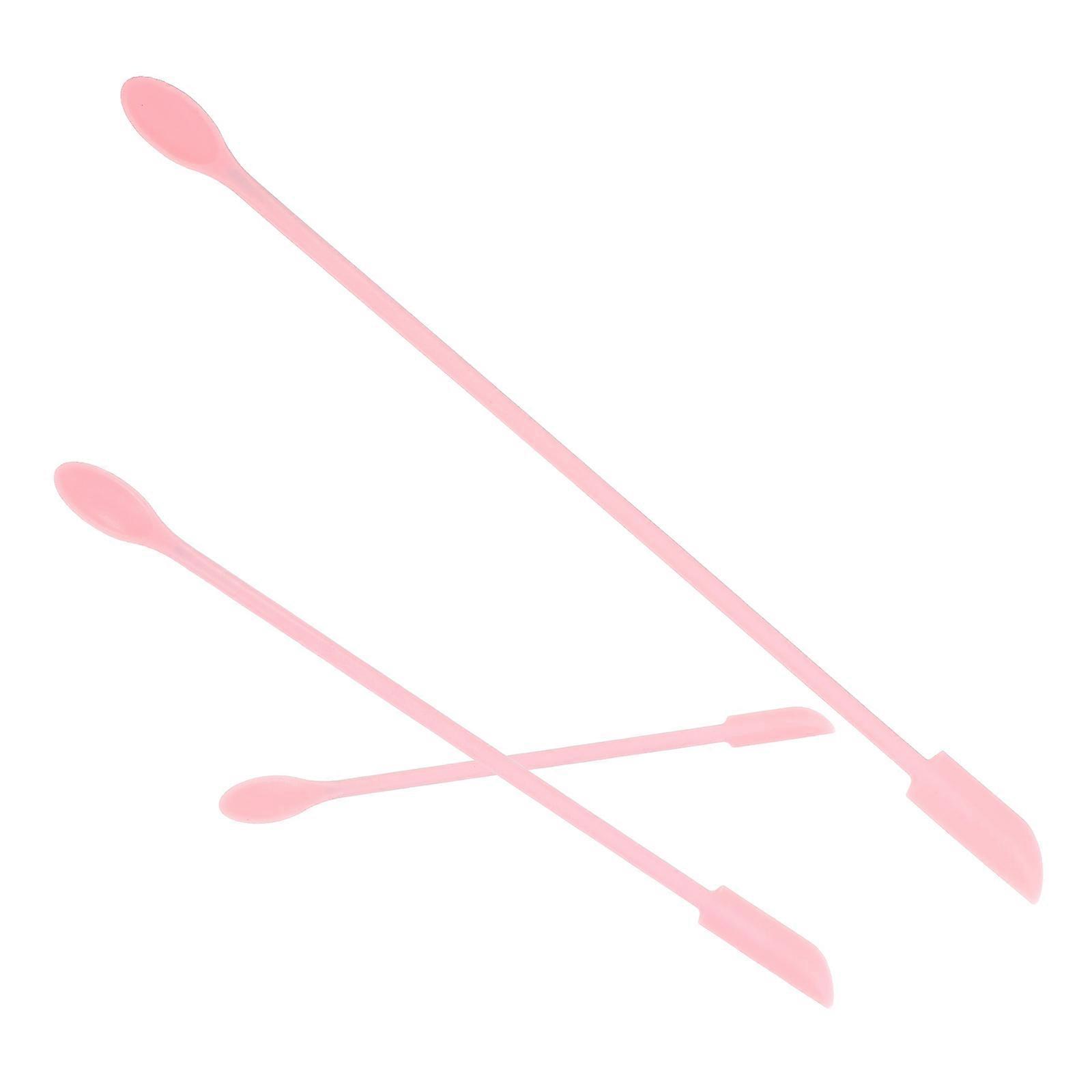 Double Head Silicone Spatula for Baking Cream Mixing 3Pcs Household Kitchen Utensils 12.2×0.6×0.2in Pink